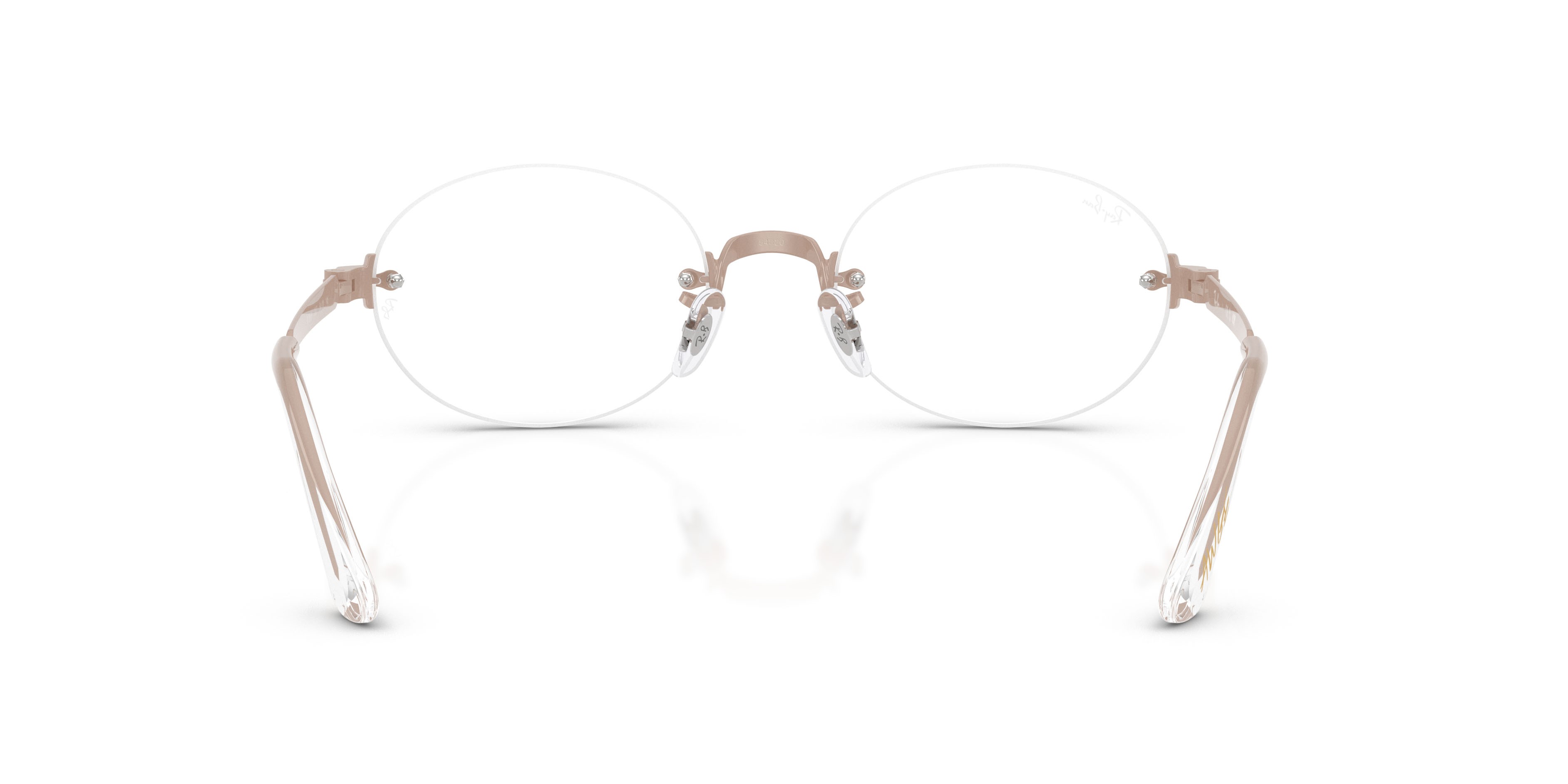 Eyeglasses Ray-Ban ASAP Rocky RX 3929V (3207) - RB 3929V 3207 color rosa chiaro shape rectangle lenses trasparente