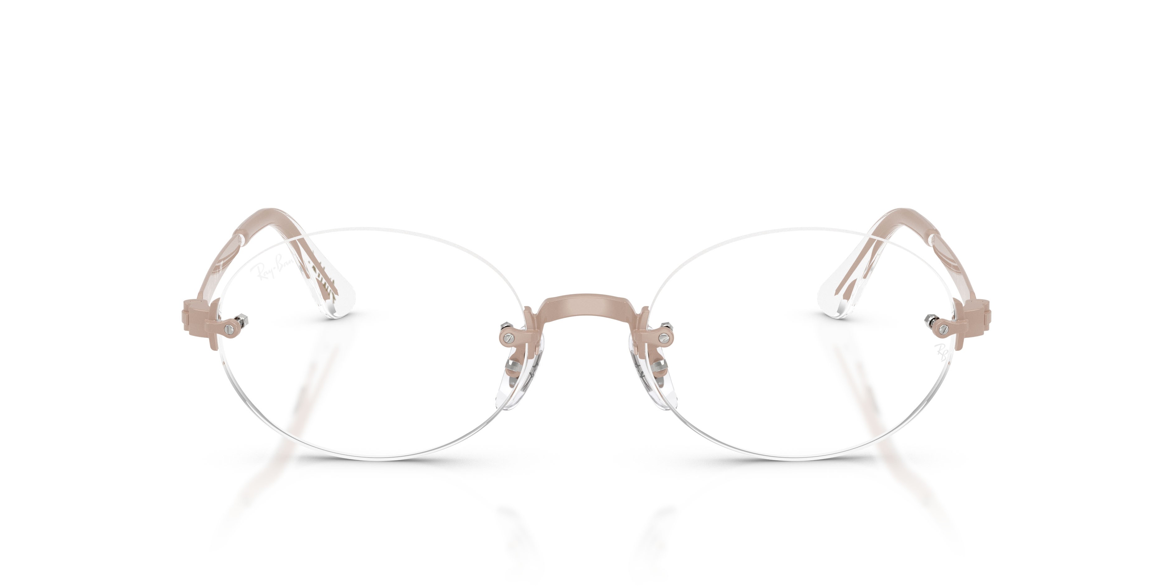Eyeglasses Ray-Ban ASAP Rocky RX 3929V (3207) - RB 3929V 3207 color rosa chiaro shape rectangle lenses trasparente