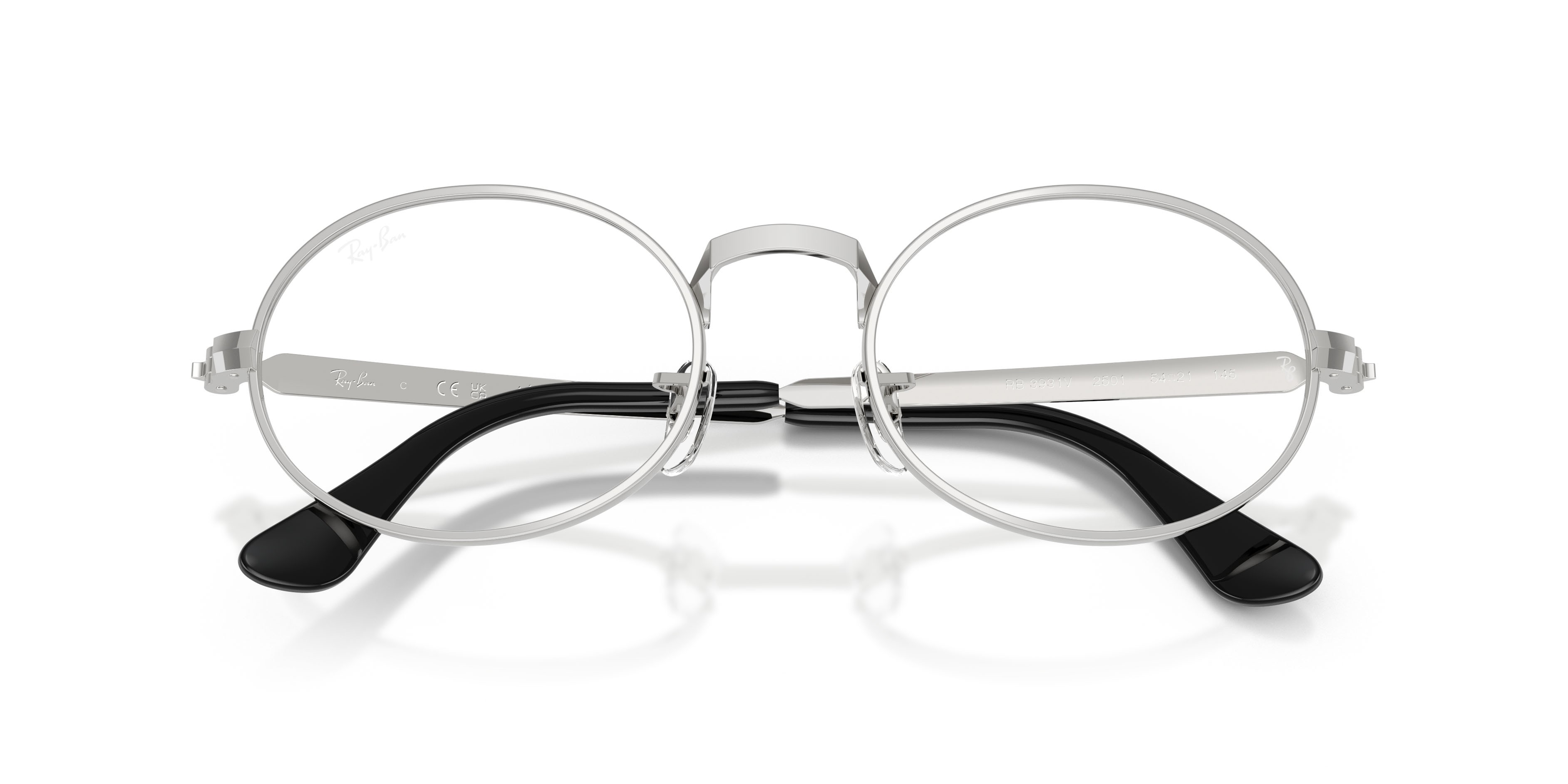 Occhiali da vista Ray-Ban ASAP Rocky RX 3931V (2501) - RB 3931V 2501 colore argento forma ovale lenti trasparente