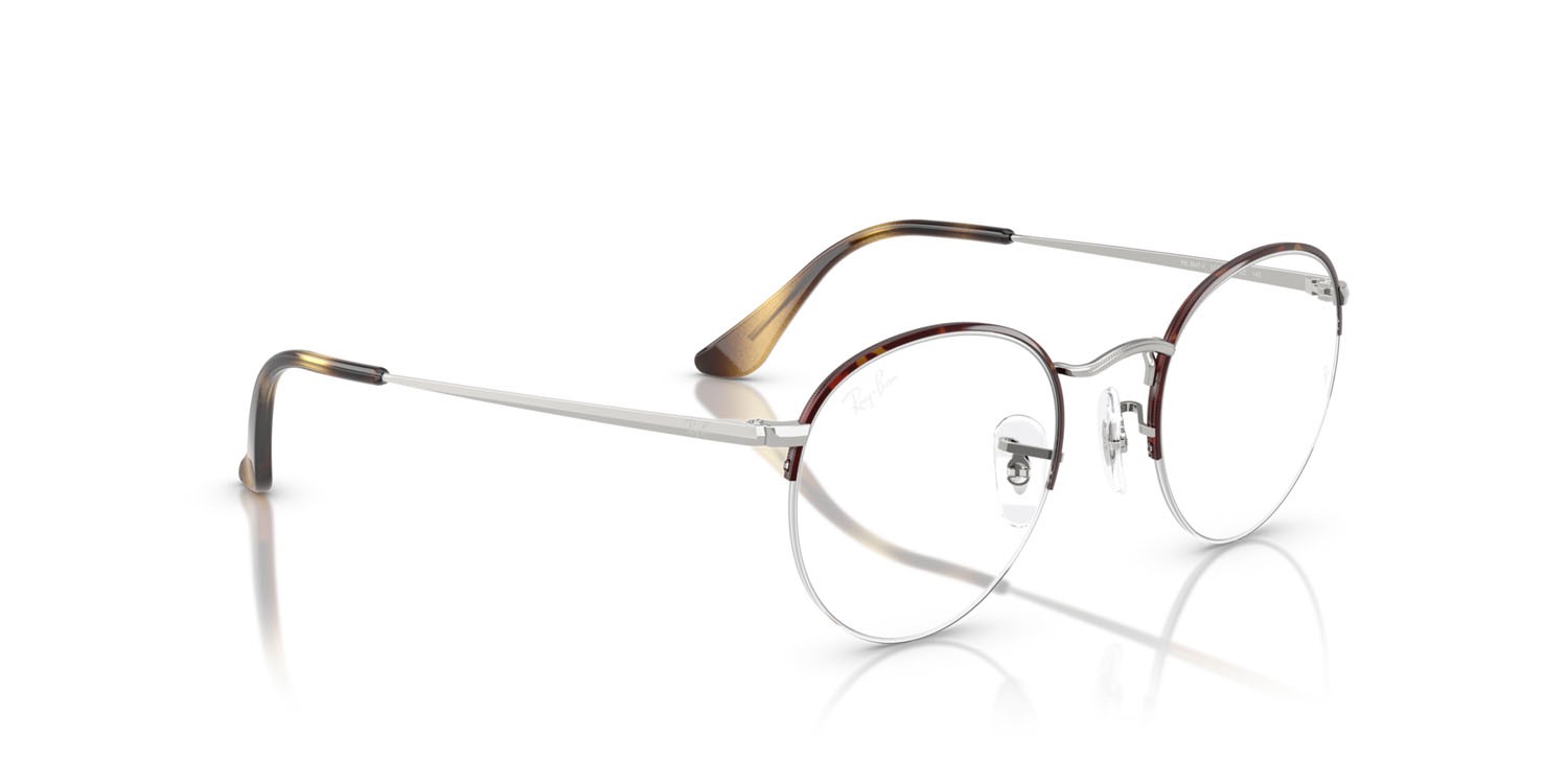 Occhiali da vista Ray-Ban Round Gaze RX 3947V (3178) - RB 3947V 3178 colore havana su argento forma rotondo lenti trasparente