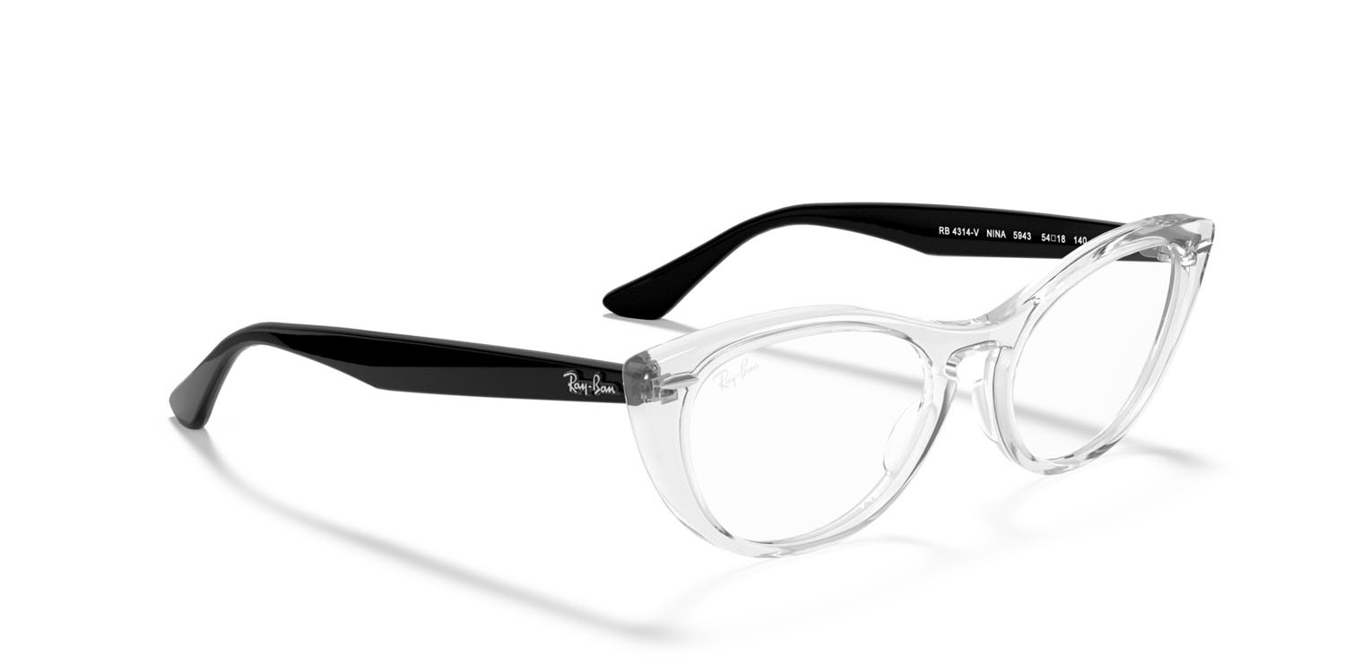 Brillen Ray-Ban Nina RX 4314V (5943) - RB 4314V 5943 farbe trasparente form cat-eye gläser trasparente