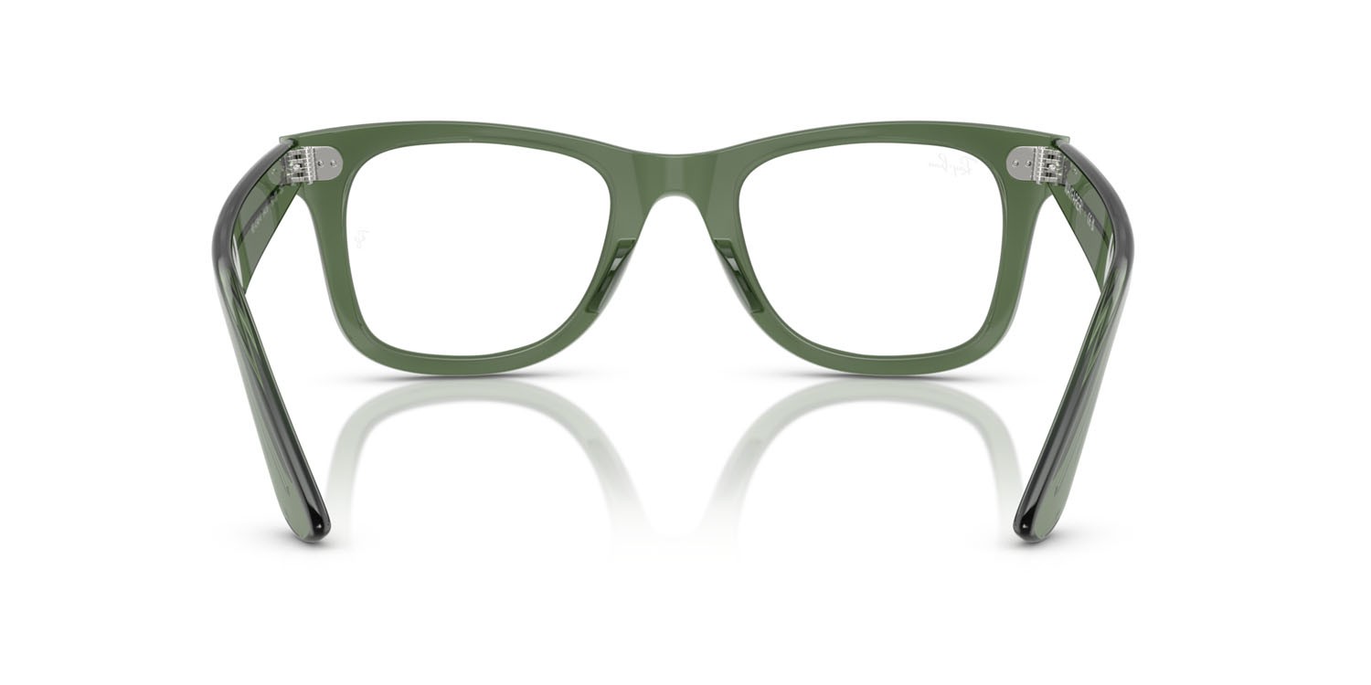 Occhiali da vista Ray-Ban Wayfarer Ease RX 4340V (8418) - RB 4340V 8418 colore verde trasparente forma quadrato lenti lente demo