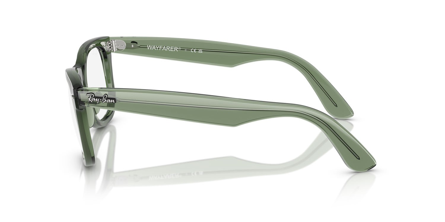 Occhiali da vista Ray-Ban Wayfarer Ease RX 4340V (8418) - RB 4340V 8418 colore verde trasparente forma quadrato lenti lente demo