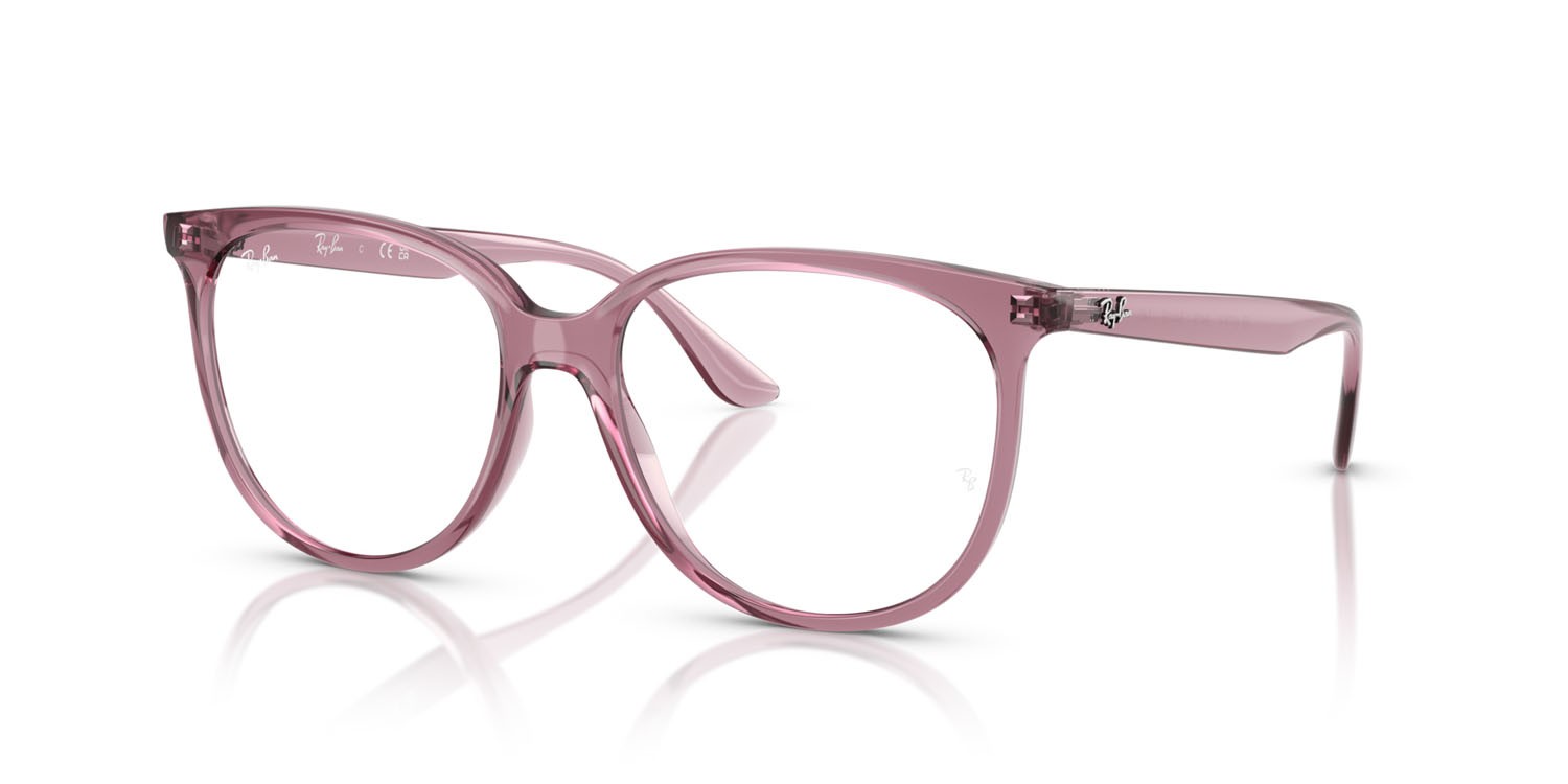Eyeglasses Ray-Ban RX 4378V (8413) - RB 4378V 8413 color violetto chiaro opalino shape square lenses trasparente
