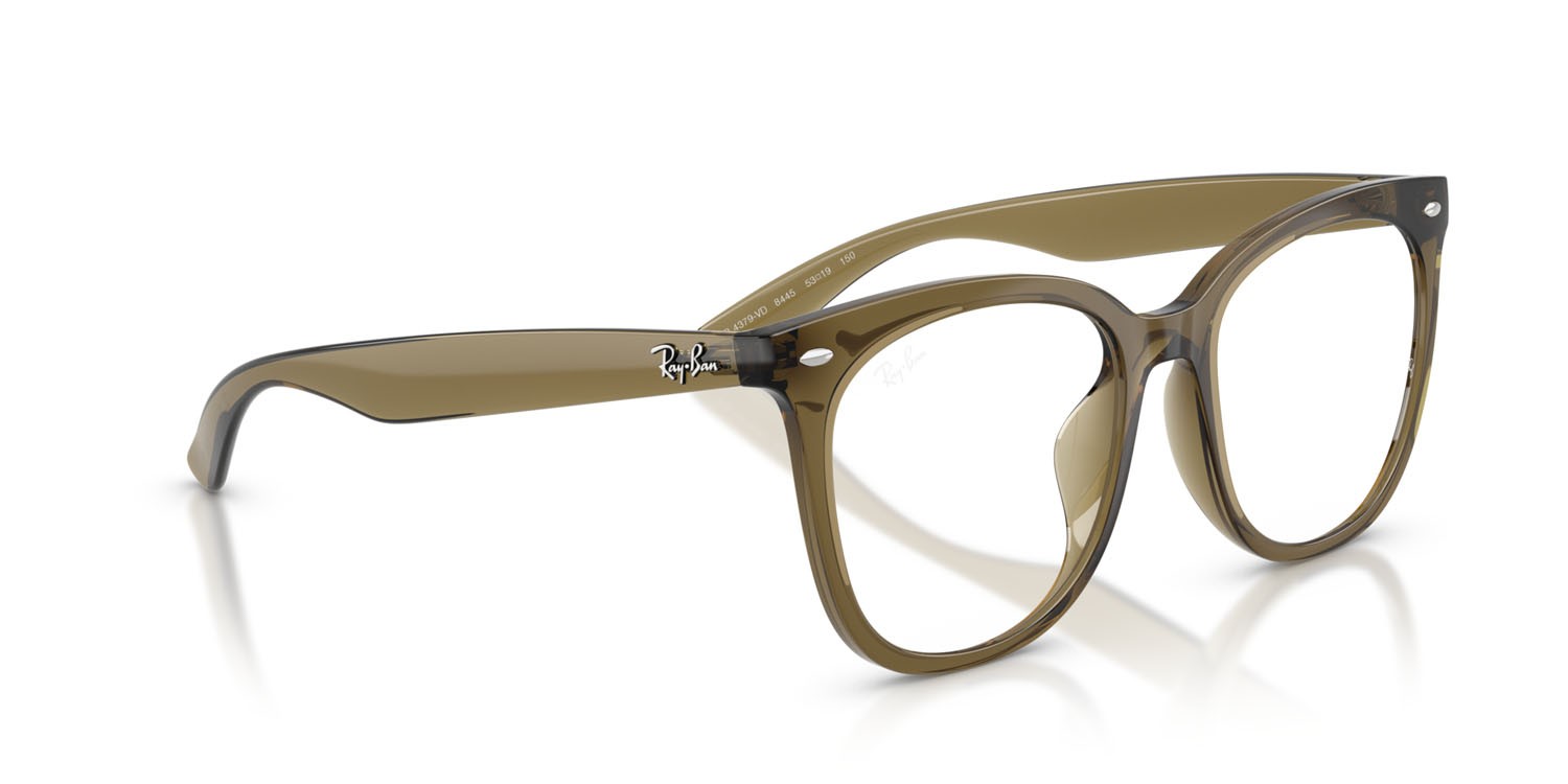 Occhiali da vista Ray-Ban RX 4379VD (8445) - RB 4379VD 8445 colore verde scuro trasparente forma quadrato lenti trasparente