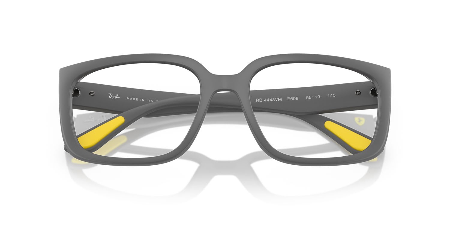 Occhiali da vista Ray-Ban Scuderia Ferrari RX 4443VM (F608) - RB 4443VM F608 colore grigio forma quadrato lenti trasparente