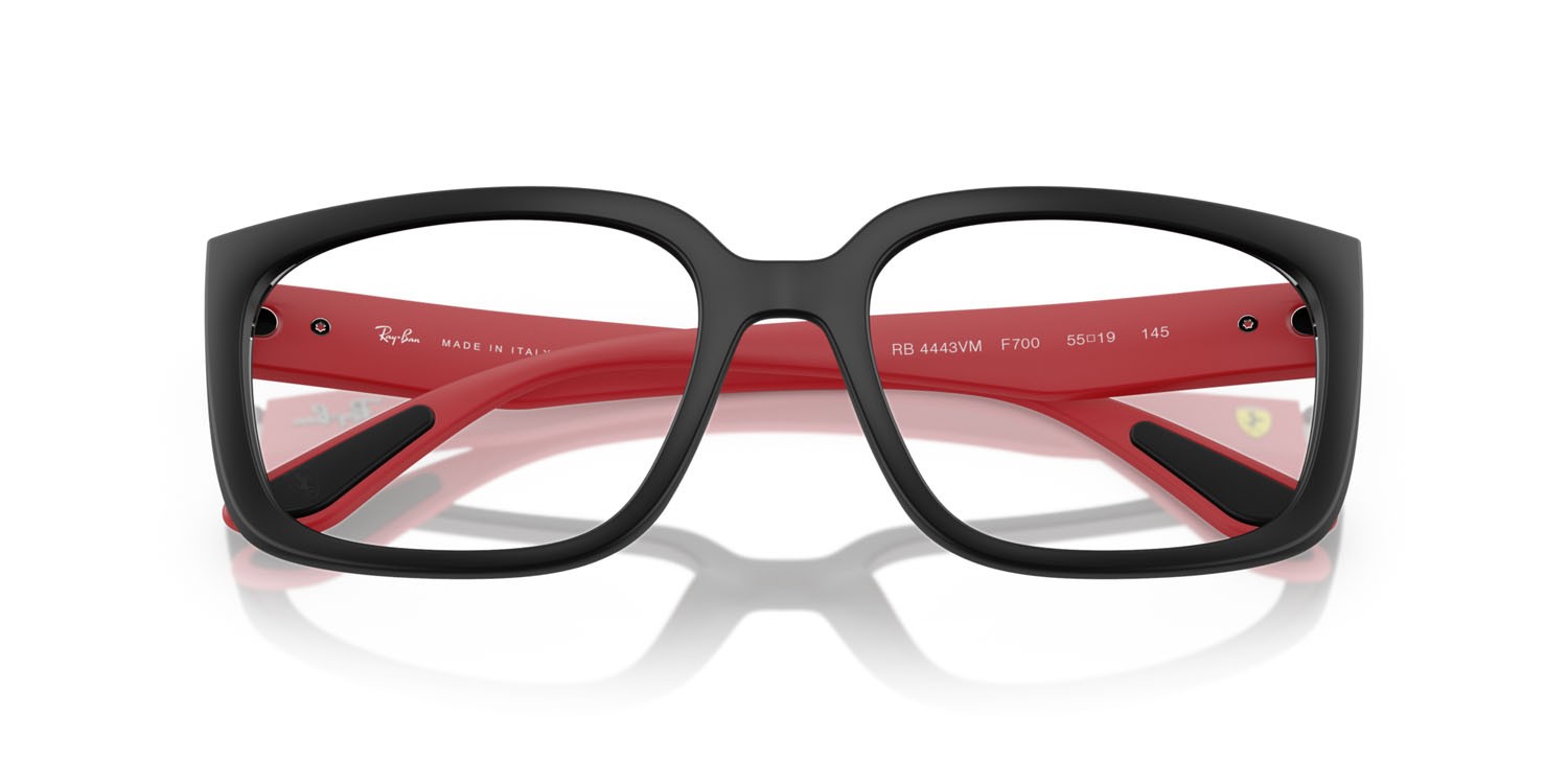 Occhiali da vista Ray-Ban Scuderia Ferrari RX 4443VM (F700) - RB 4443VM F700 colore nero forma quadrato lenti trasparente