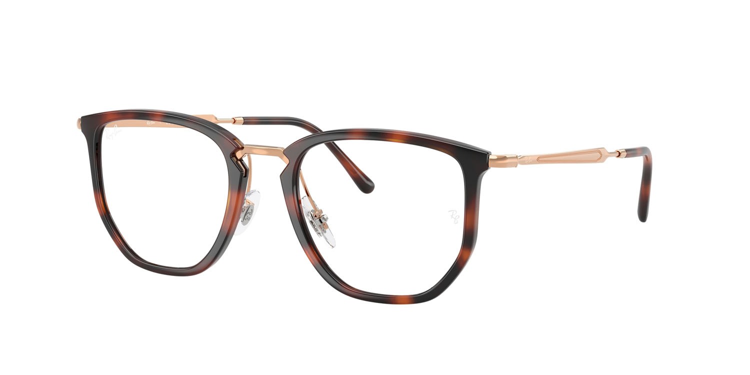 Eyeglasses Ray-Ban RX 4451V (5687) - RB 4451V 5687 color striato havana shape irregular lenses trasparente