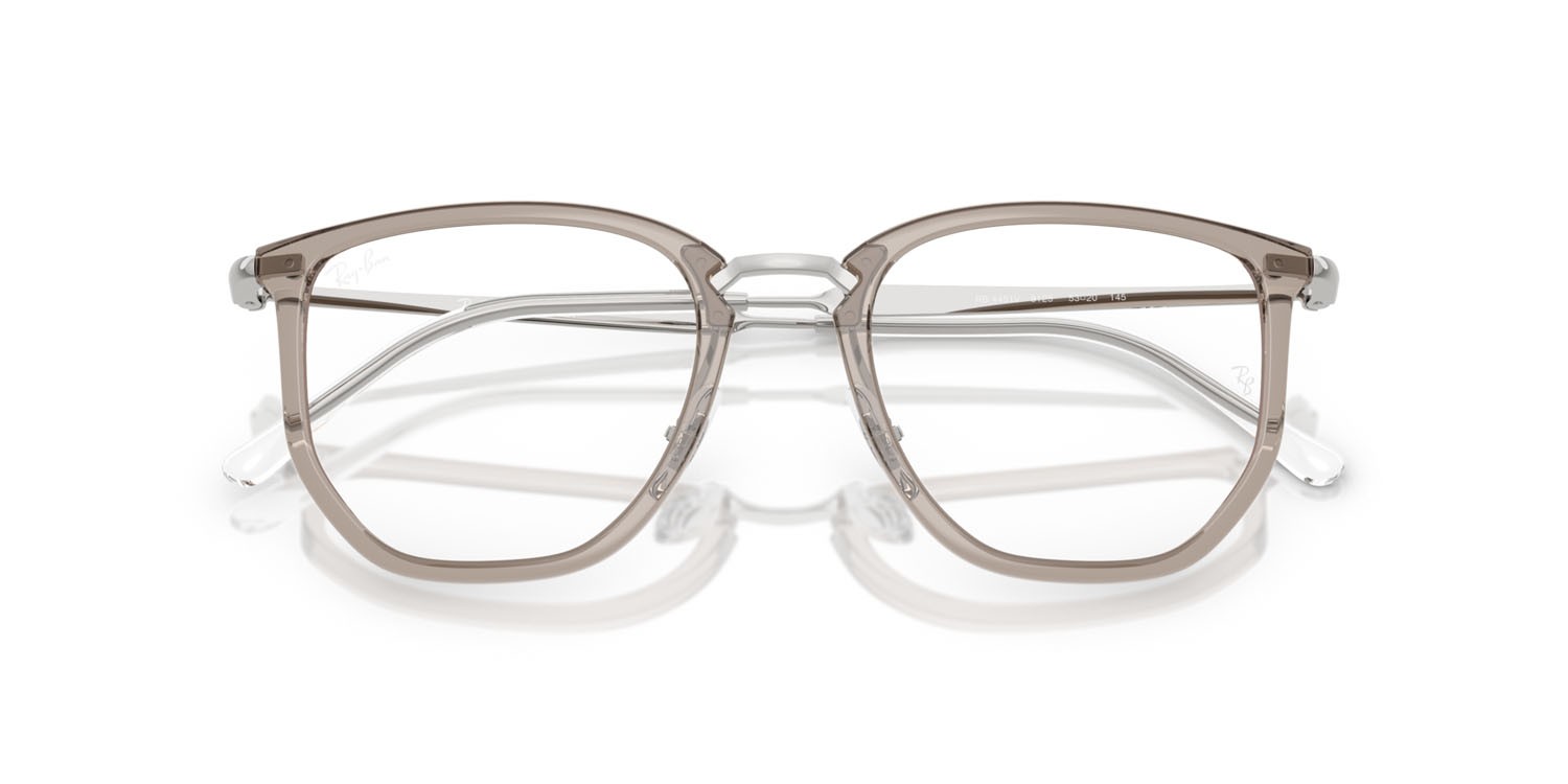 Occhiali da vista Ray-Ban RX 4451V (8125) - RB 4451V 8125 colore grigio trasparente forma irregolare lenti trasparente