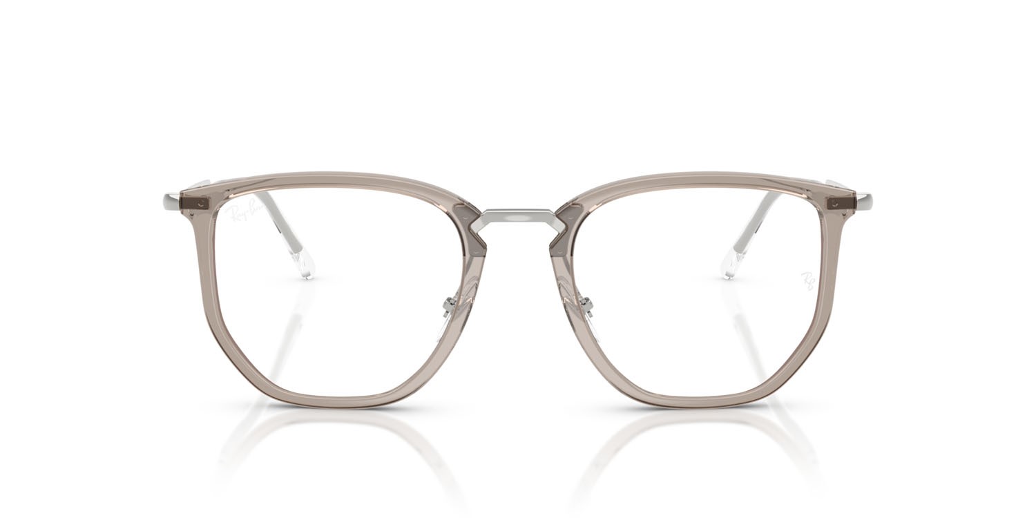 Occhiali da vista Ray-Ban RX 4451V (8125) - RB 4451V 8125 colore grigio trasparente forma irregolare lenti trasparente