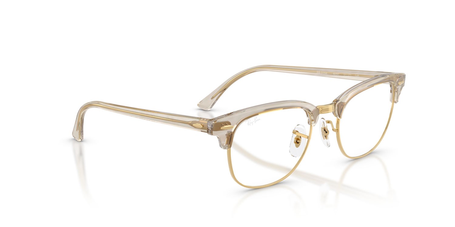 Eyeglasses Ray-Ban Clubmaster Change RX 5154 (8291) - RB 5154 8291 color fotocromatiche grigie a onde shape square lenses trasparente