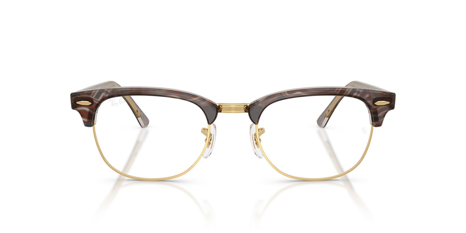 Eyeglasses Ray-Ban Clubmaster Change RX 5154 (8291) - RB 5154 8291 color fotocromatiche grigie a onde shape square lenses trasparente