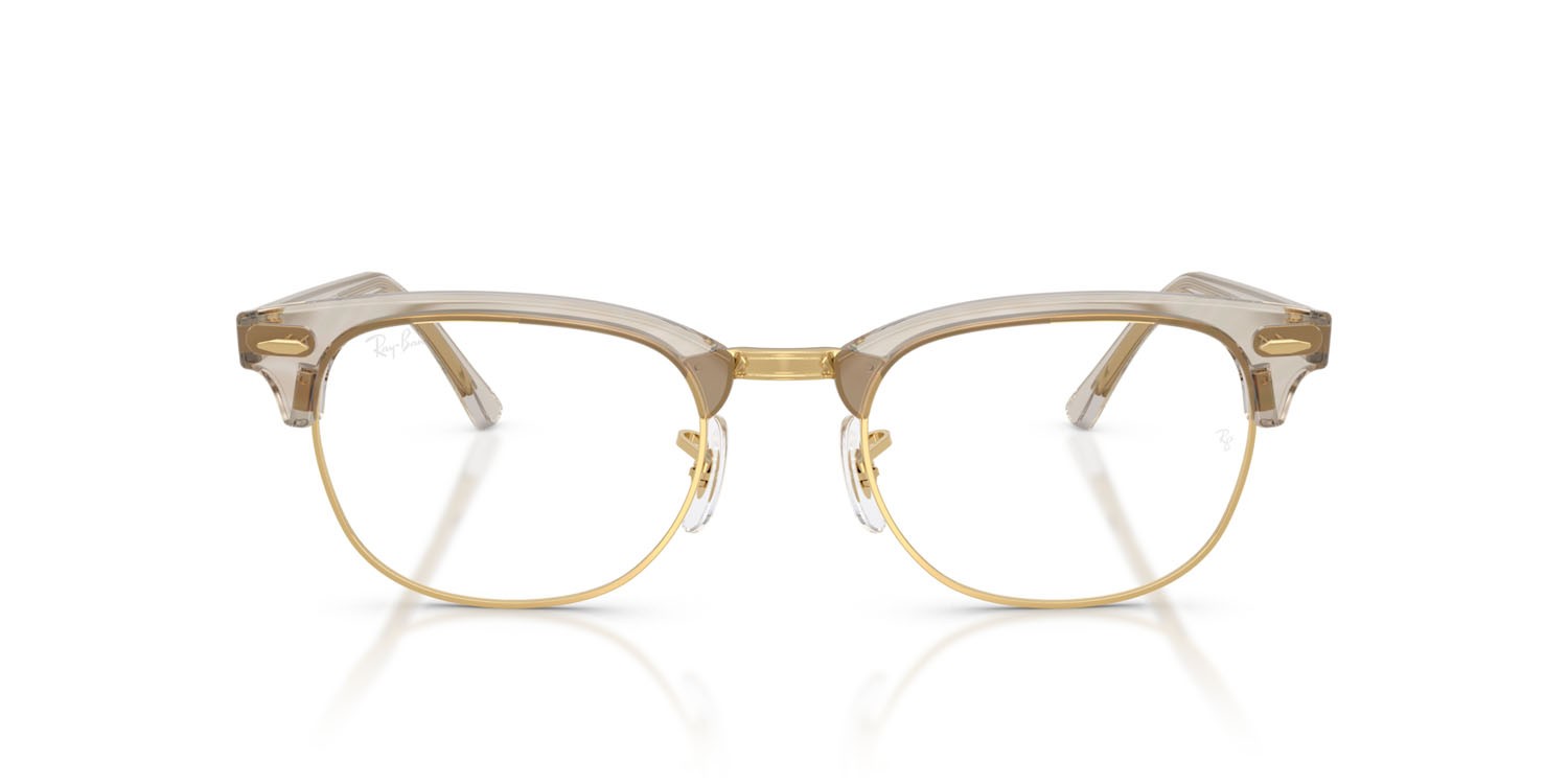 Eyeglasses Ray-Ban Clubmaster Change RX 5154 (8291) - RB 5154 8291 color fotocromatiche grigie a onde shape square lenses trasparente