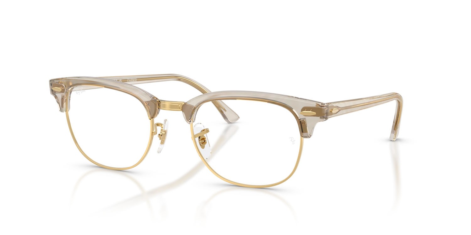 Eyeglasses Ray-Ban Clubmaster Change RX 5154 (8291) - RB 5154 8291 color fotocromatiche grigie a onde shape square lenses trasparente