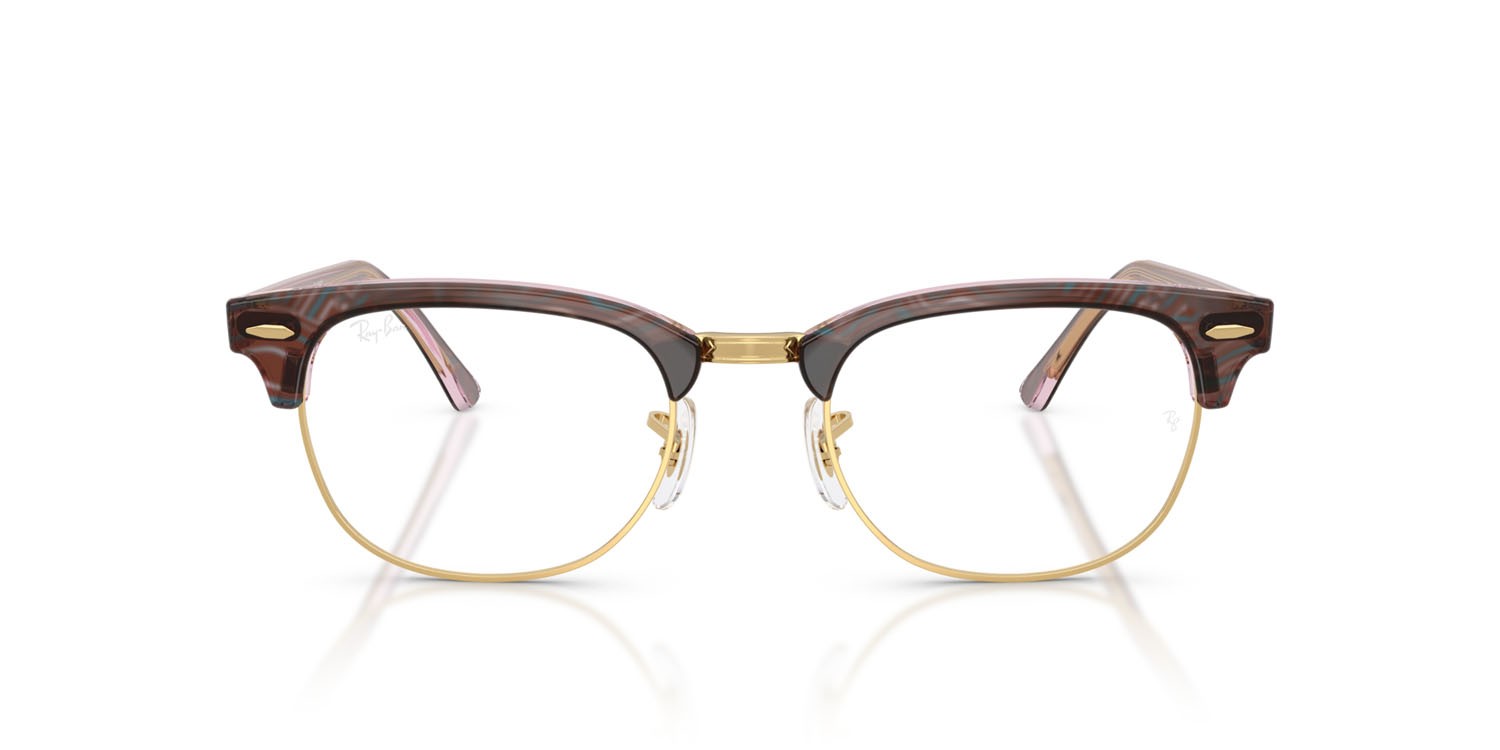Eyeglasses Ray-Ban Clubmaster Change RX 5154 (8292) - RB 5154 8292 color fotocromatiche viola a onde shape square lenses trasparente