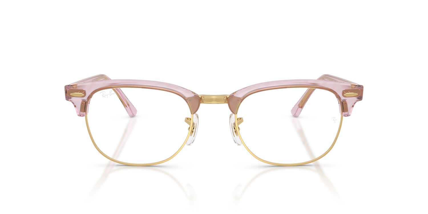 Eyeglasses Ray-Ban Clubmaster Change RX 5154 (8292) - RB 5154 8292 color fotocromatiche viola a onde shape square lenses trasparente