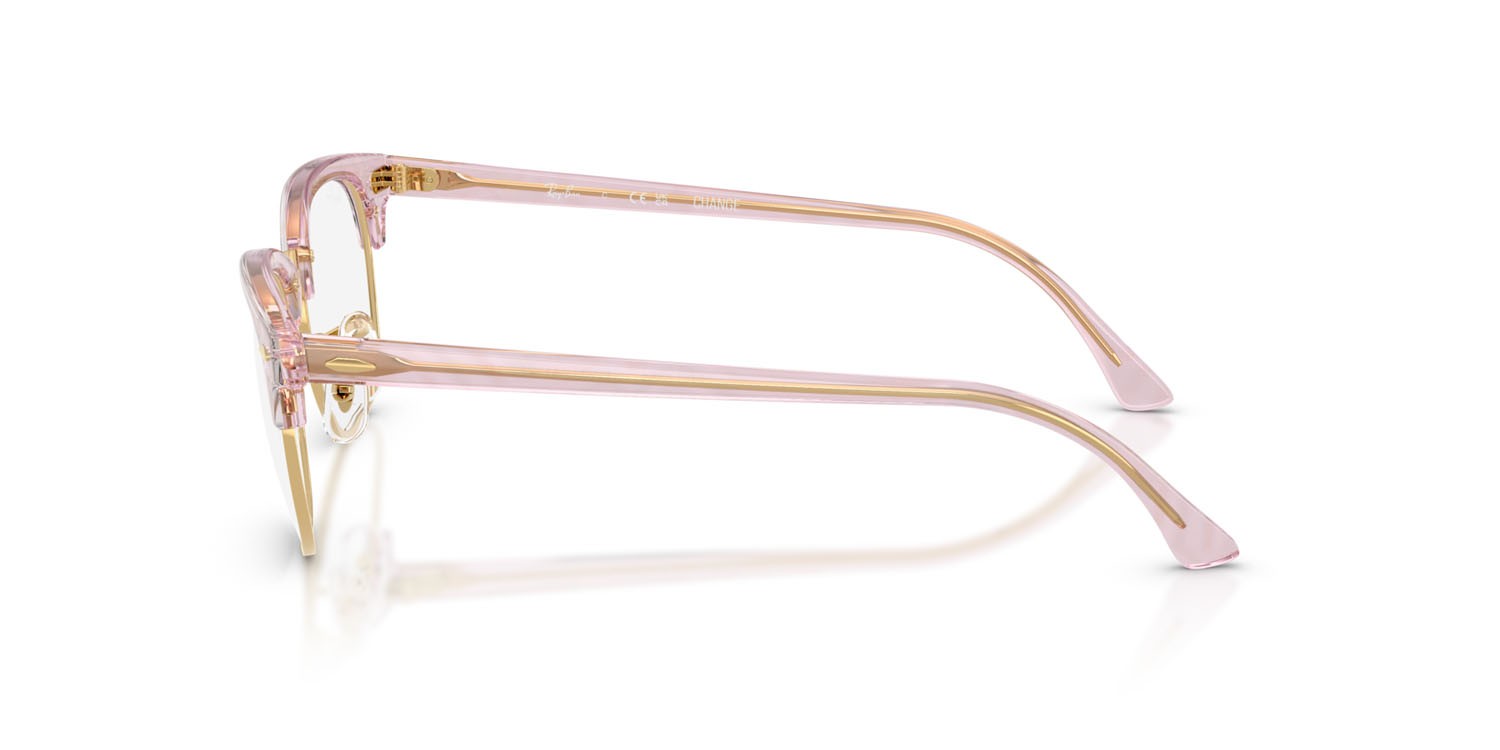Eyeglasses Ray-Ban Clubmaster Change RX 5154 (8292) - RB 5154 8292 color fotocromatiche viola a onde shape square lenses trasparente