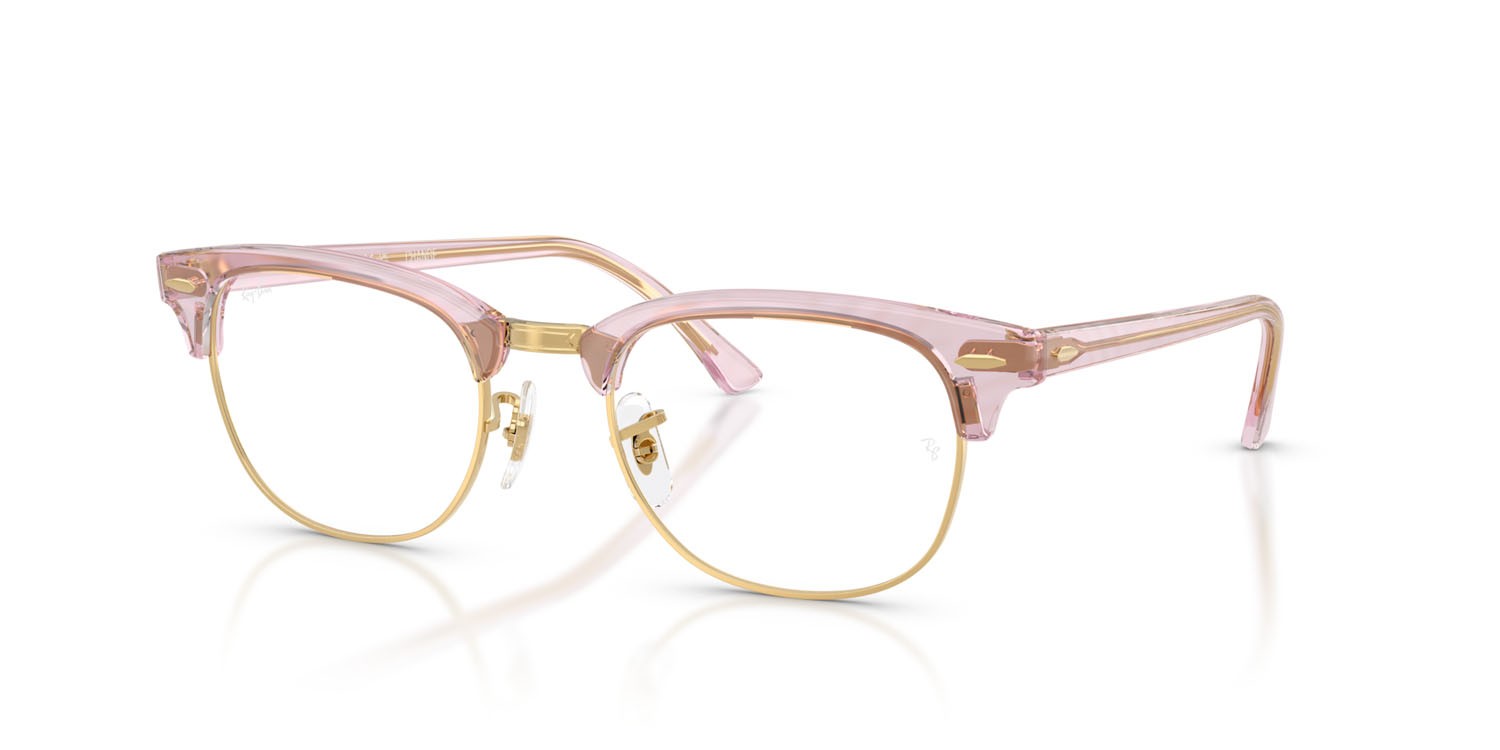 Eyeglasses Ray-Ban Clubmaster Change RX 5154 (8292) - RB 5154 8292 color fotocromatiche viola a onde shape square lenses trasparente