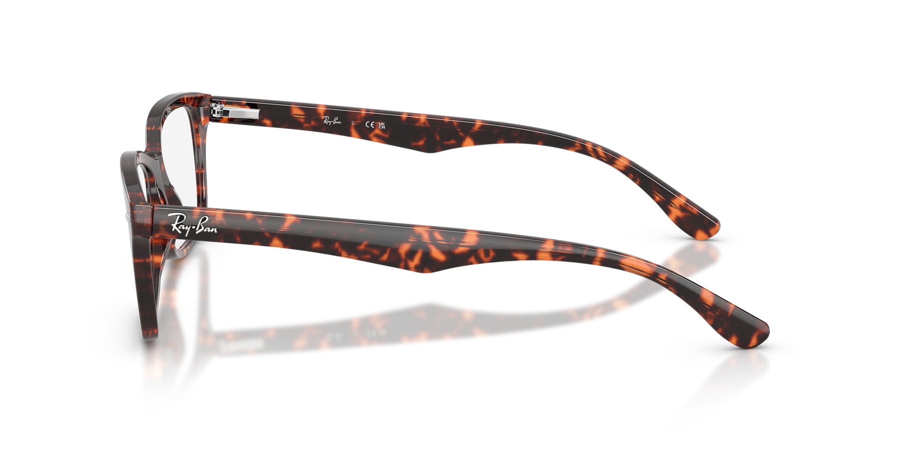 Occhiali da vista Ray-Ban RX 5228 (8423) - RB 5228 8423 colore rosso havana tartarugato forma quadrato lenti trasparente