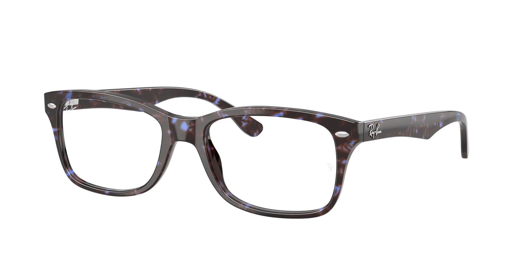 Occhiali da vista Ray-Ban RX 5228 (8424) - RB 5228 8424 colore havana blu tartarugato forma quadrato lenti trasparente
