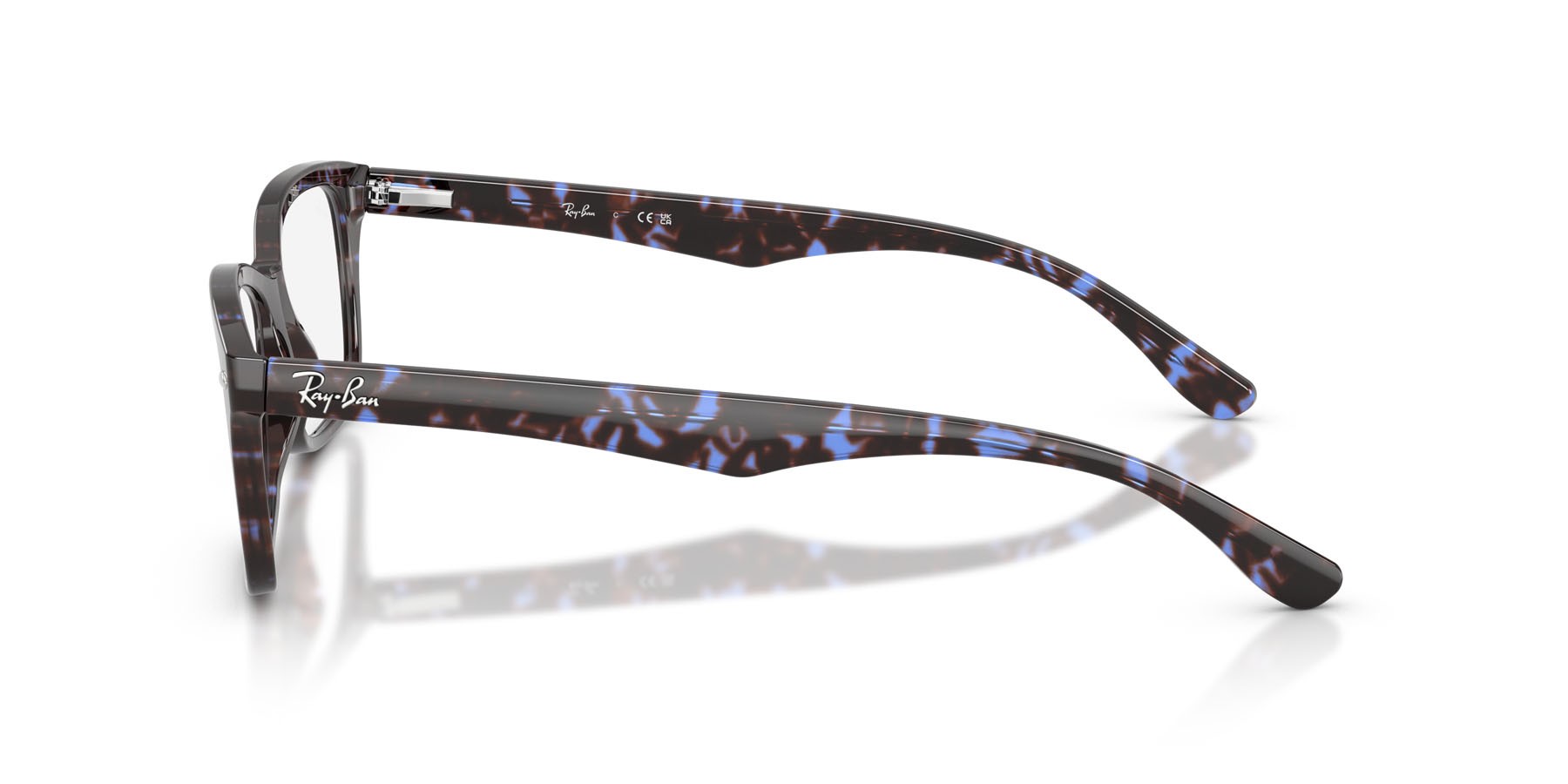 Occhiali da vista Ray-Ban RX 5228 (8424) - RB 5228 8424 colore havana blu tartarugato forma quadrato lenti trasparente