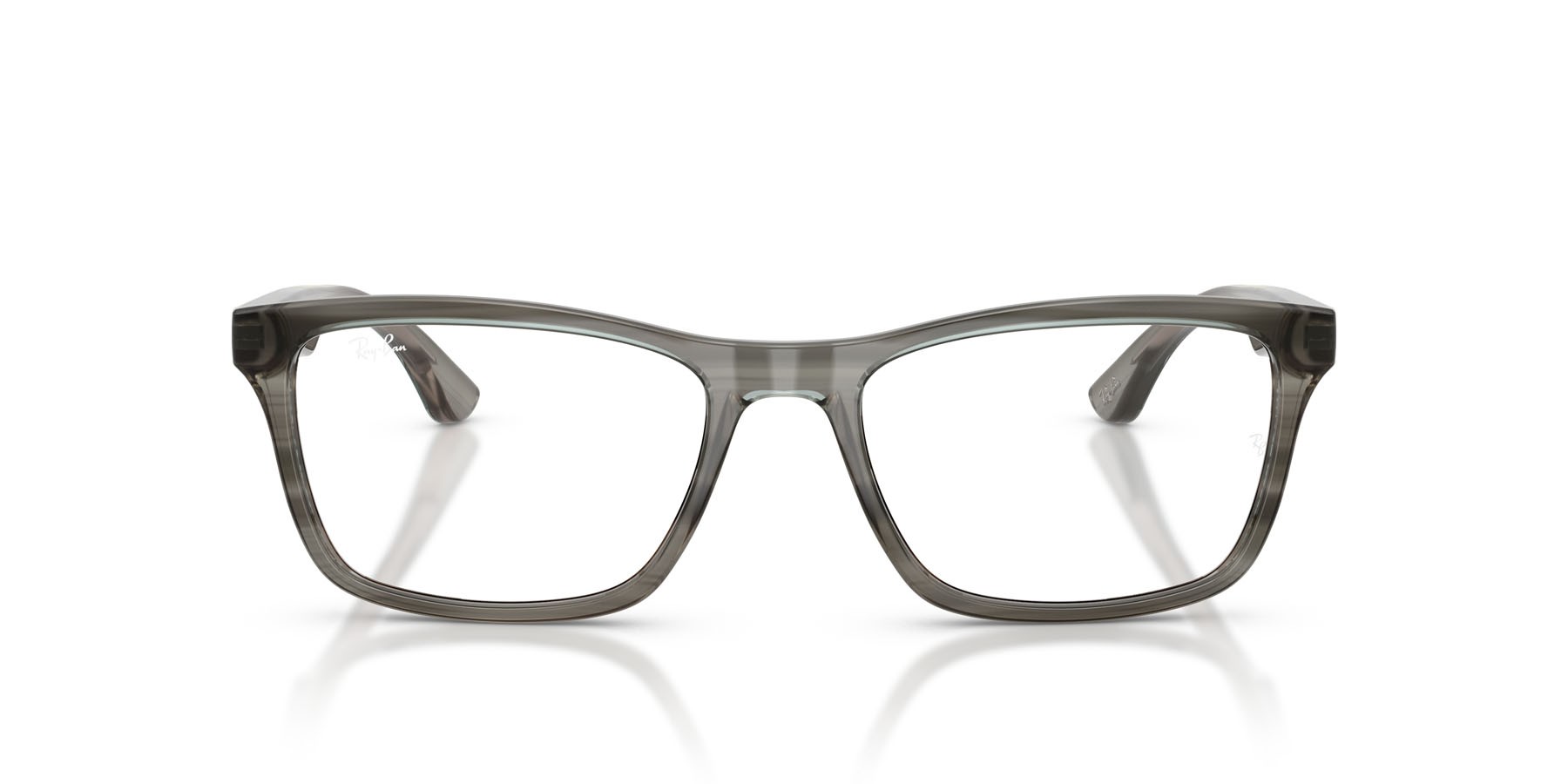 Eyeglasses Ray-Ban RX 5279 (8453) - RB 5279 8453 color striato grigio shape square lenses trasparente