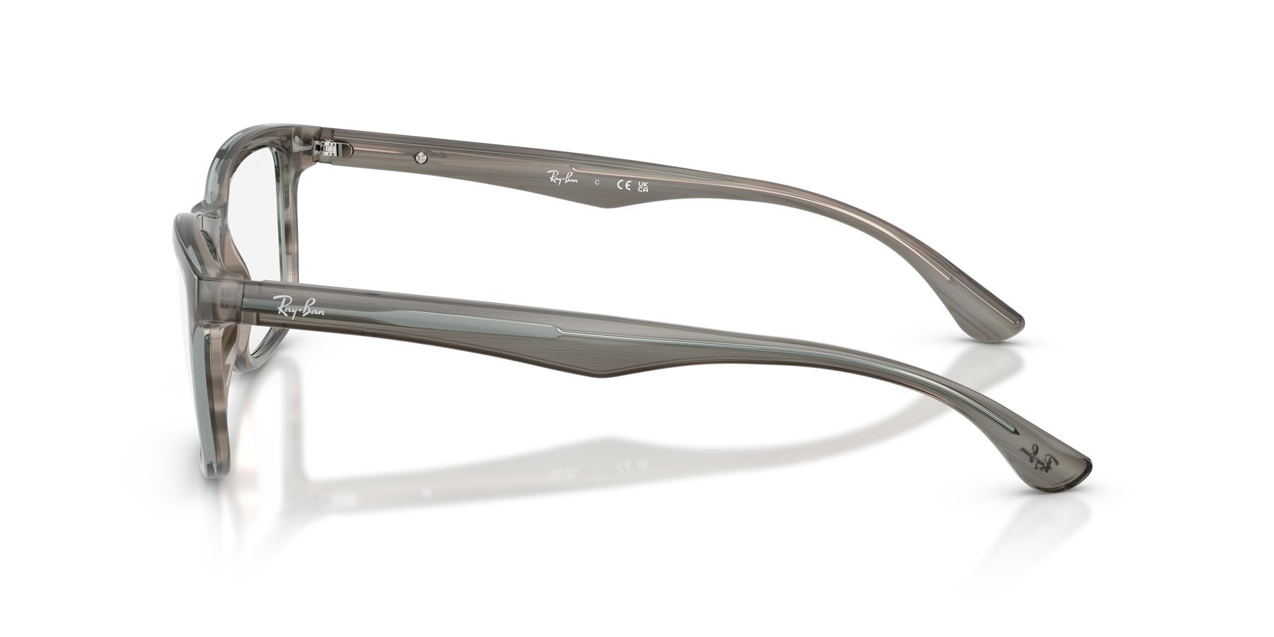 Eyeglasses Ray-Ban RX 5279 (8453) - RB 5279 8453 color striato grigio shape square lenses trasparente