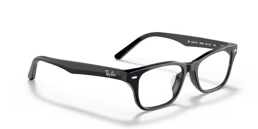 Eyeglasses Ray-Ban RX 5345D (2000) - RB 5345D 2000 color nero shape square lenses lente demo