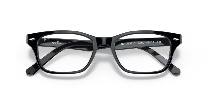 Eyeglasses Ray-Ban RX 5345D (2000) - RB 5345D 2000 color nero shape square lenses lente demo