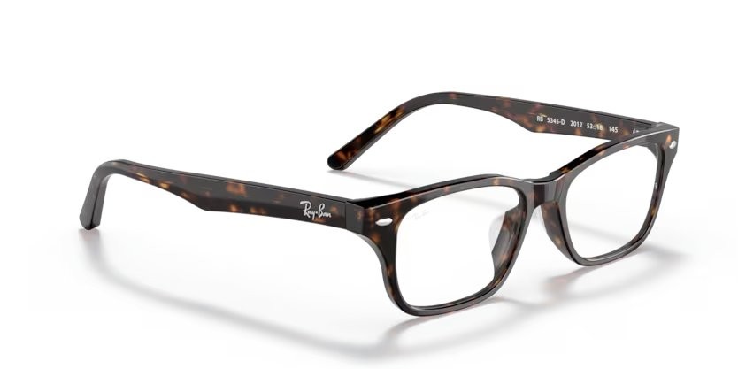 Eyeglasses Ray-Ban RX 5345D (2012) - RB 5345D 2012 color havana scuro shape square lenses lente demo