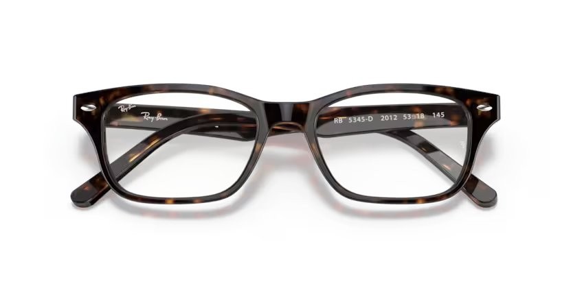 Eyeglasses Ray-Ban RX 5345D (2012) - RB 5345D 2012 color havana scuro shape square lenses lente demo