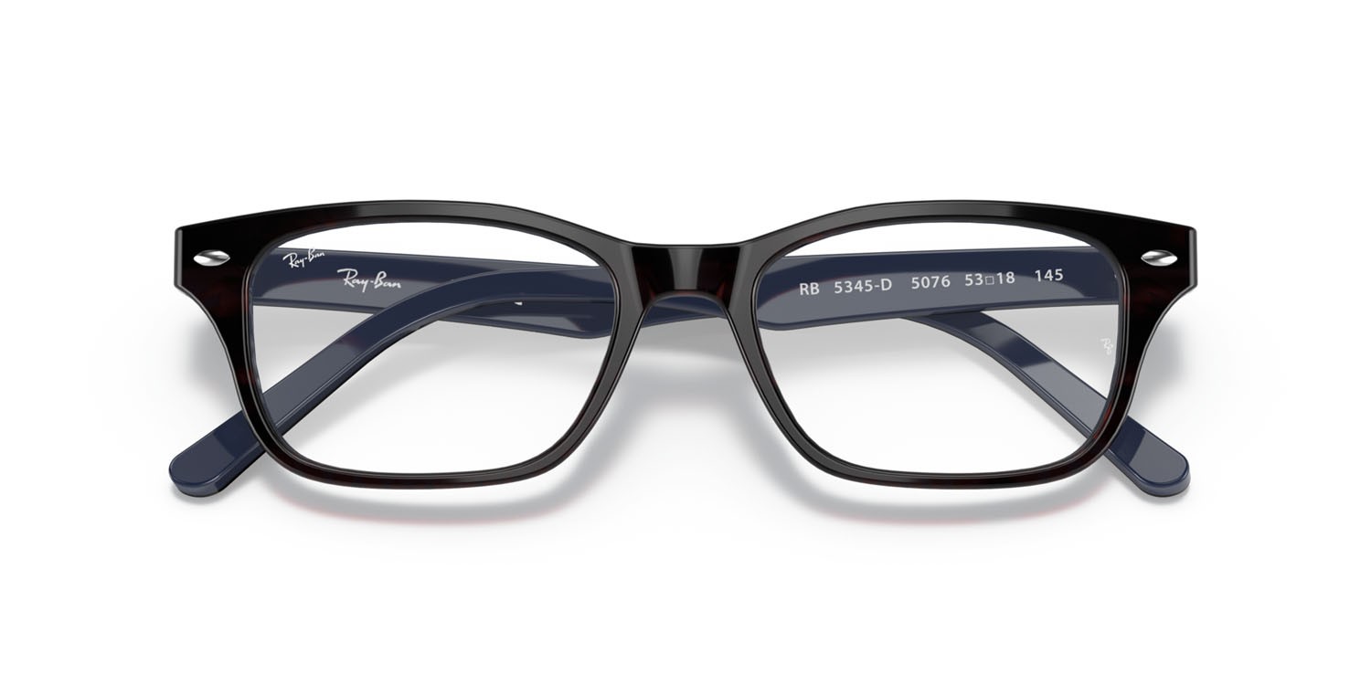 Occhiali da vista Ray-Ban RX 5345D (5076) - RB 5345D 5076 colore marrone forma quadrato lenti lente demo
