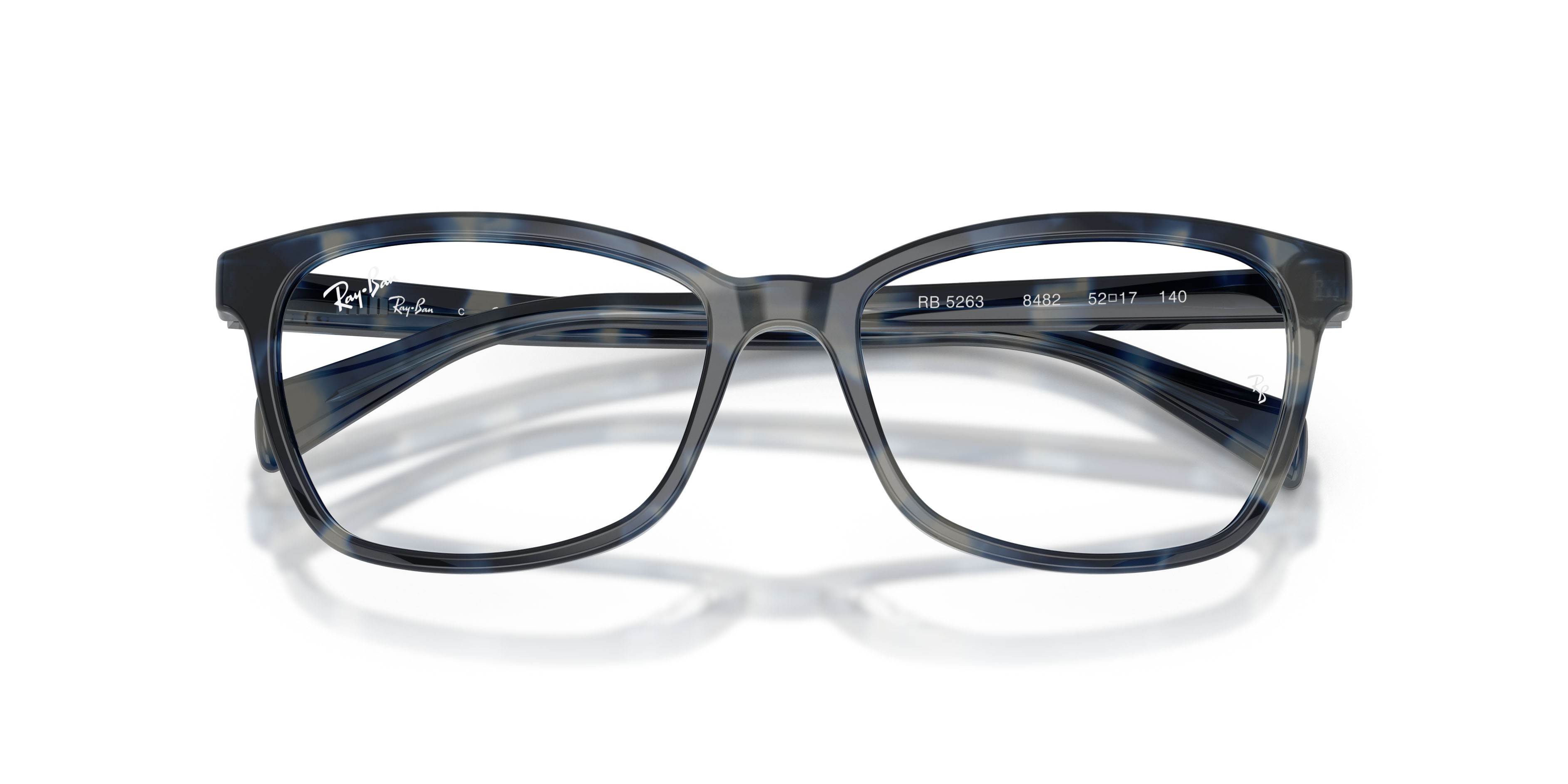 Occhiali da vista Ray-Ban RX 5362 (8482) - RB 5362 8482 colore opal blue havana forma farfalla lenti trasparente