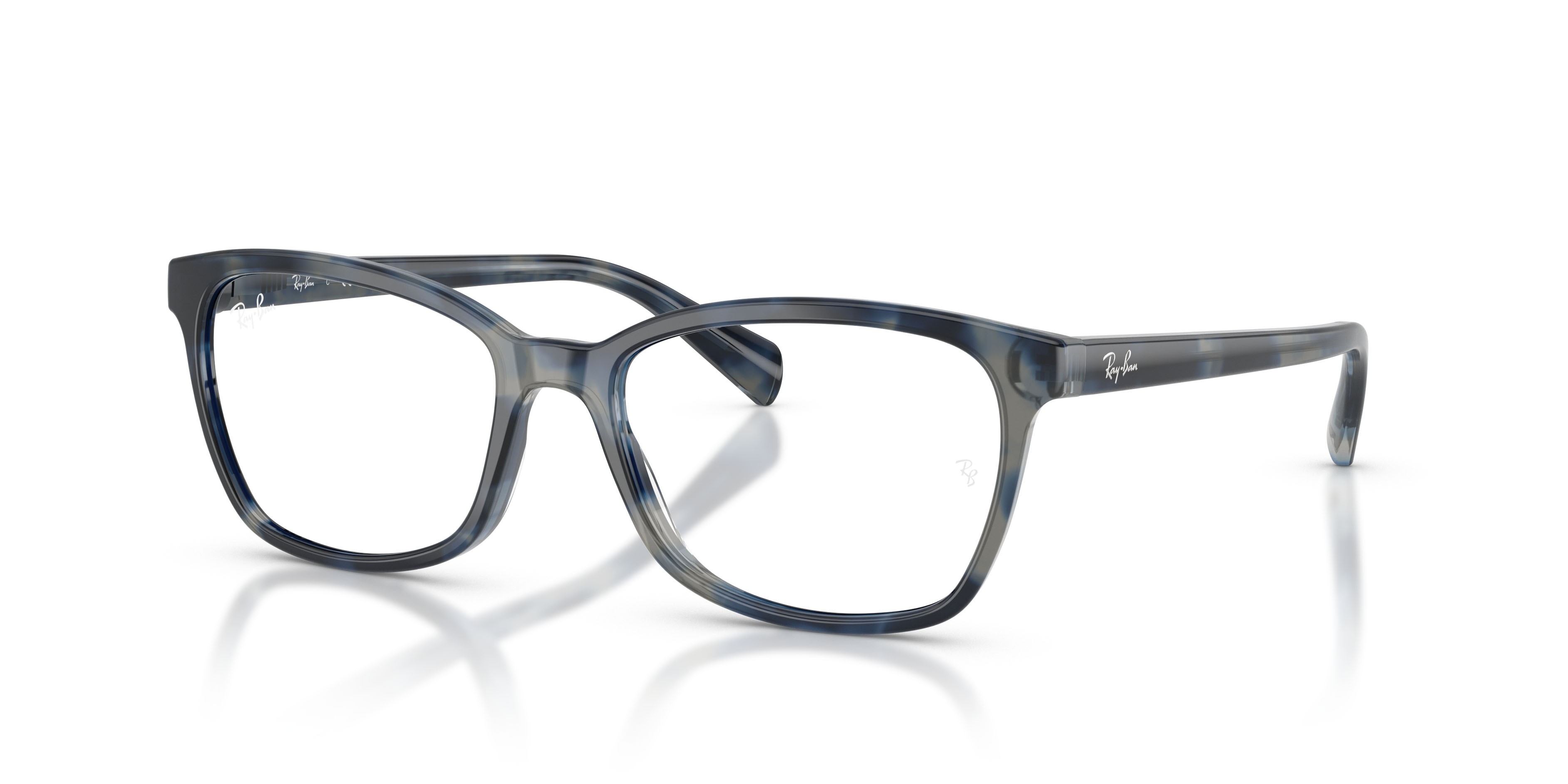 Occhiali da vista Ray-Ban RX 5362 (8482) - RB 5362 8482 colore opal blue havana forma farfalla lenti trasparente