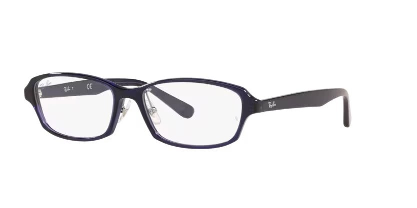 Occhiali da vista Ray-Ban RX 5385D (5986) - RB 5385D 5986 colore blu scuro trasparente forma irregolare lenti trasparente