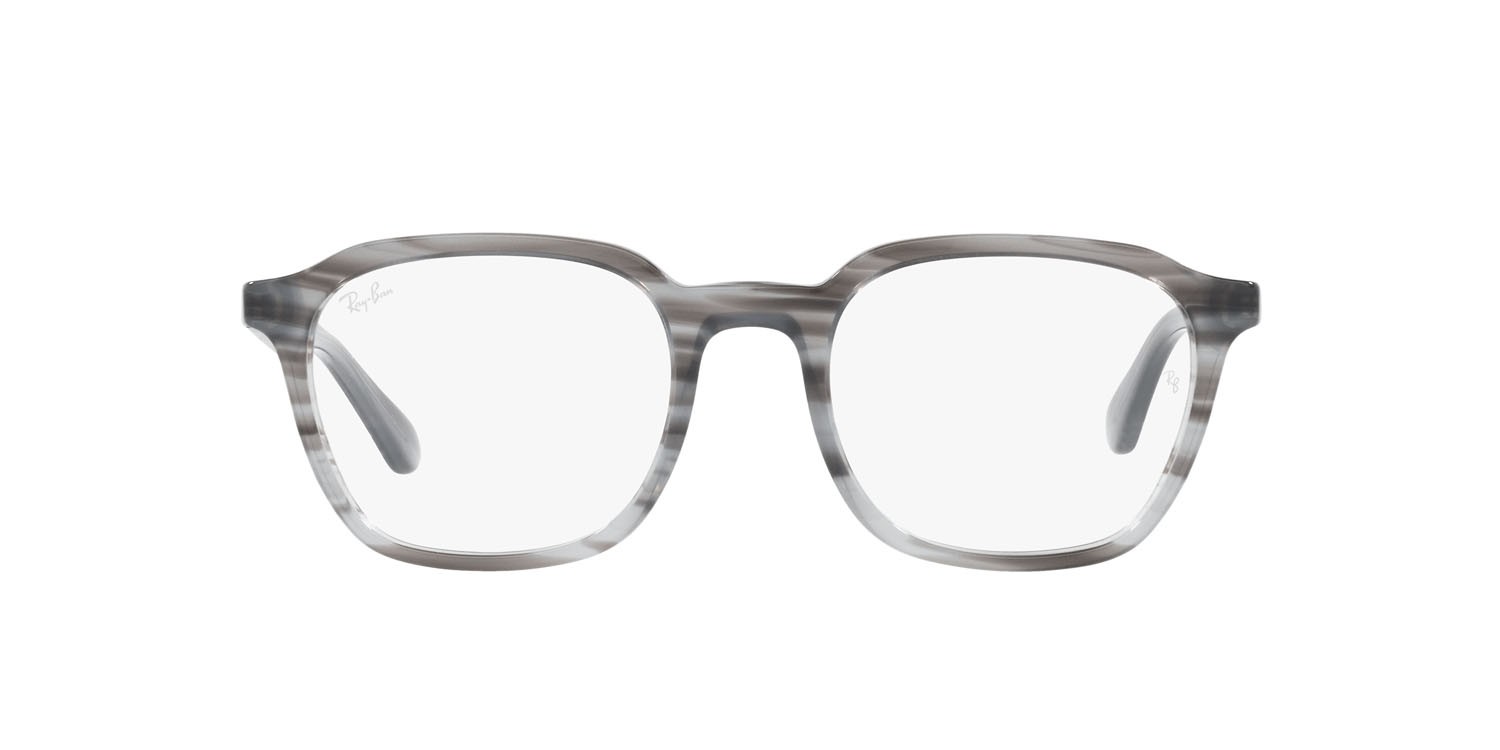 Brillen Ray-Ban RX 5390 (8055) - RB 5390 8055 farbe striato grigio form quadratisch gläser trasparente