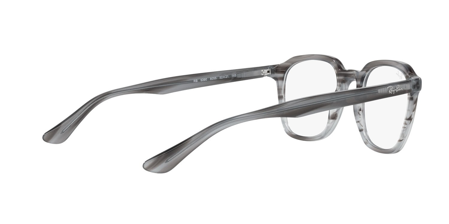 Brillen Ray-Ban RX 5390 (8055) - RB 5390 8055 farbe striato grigio form quadratisch gläser trasparente