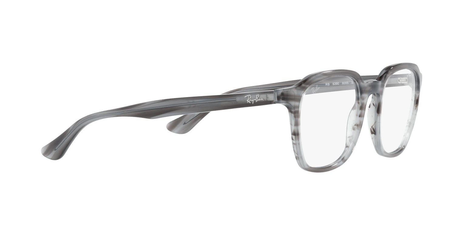 Brillen Ray-Ban RX 5390 (8055) - RB 5390 8055 farbe striato grigio form quadratisch gläser trasparente