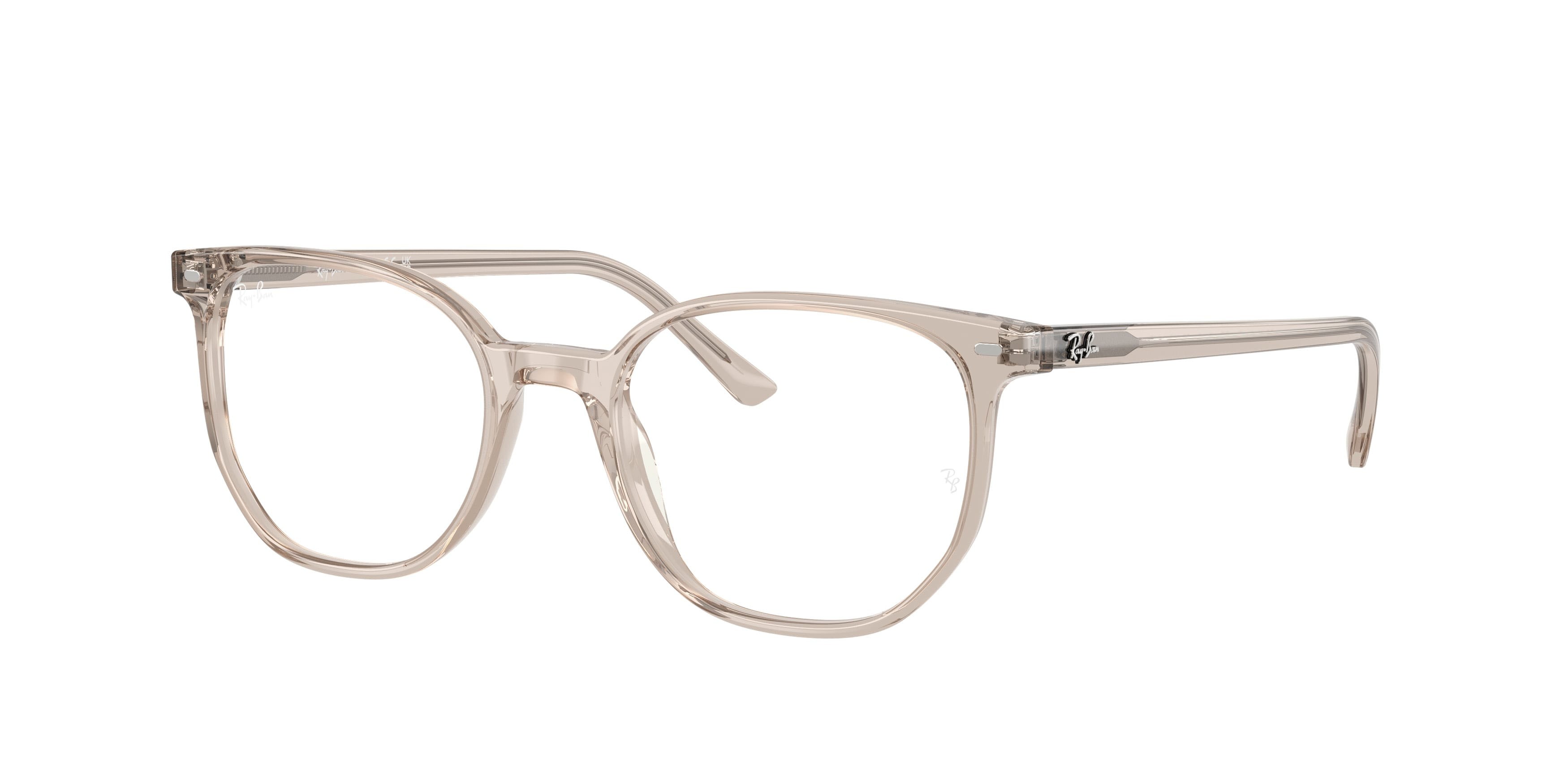 Occhiali da vista Ray-Ban Elliot RX 5397 (8449) - RB 5397 8449 colore marrone chiaro trasparente forma irregolare lenti trasparente