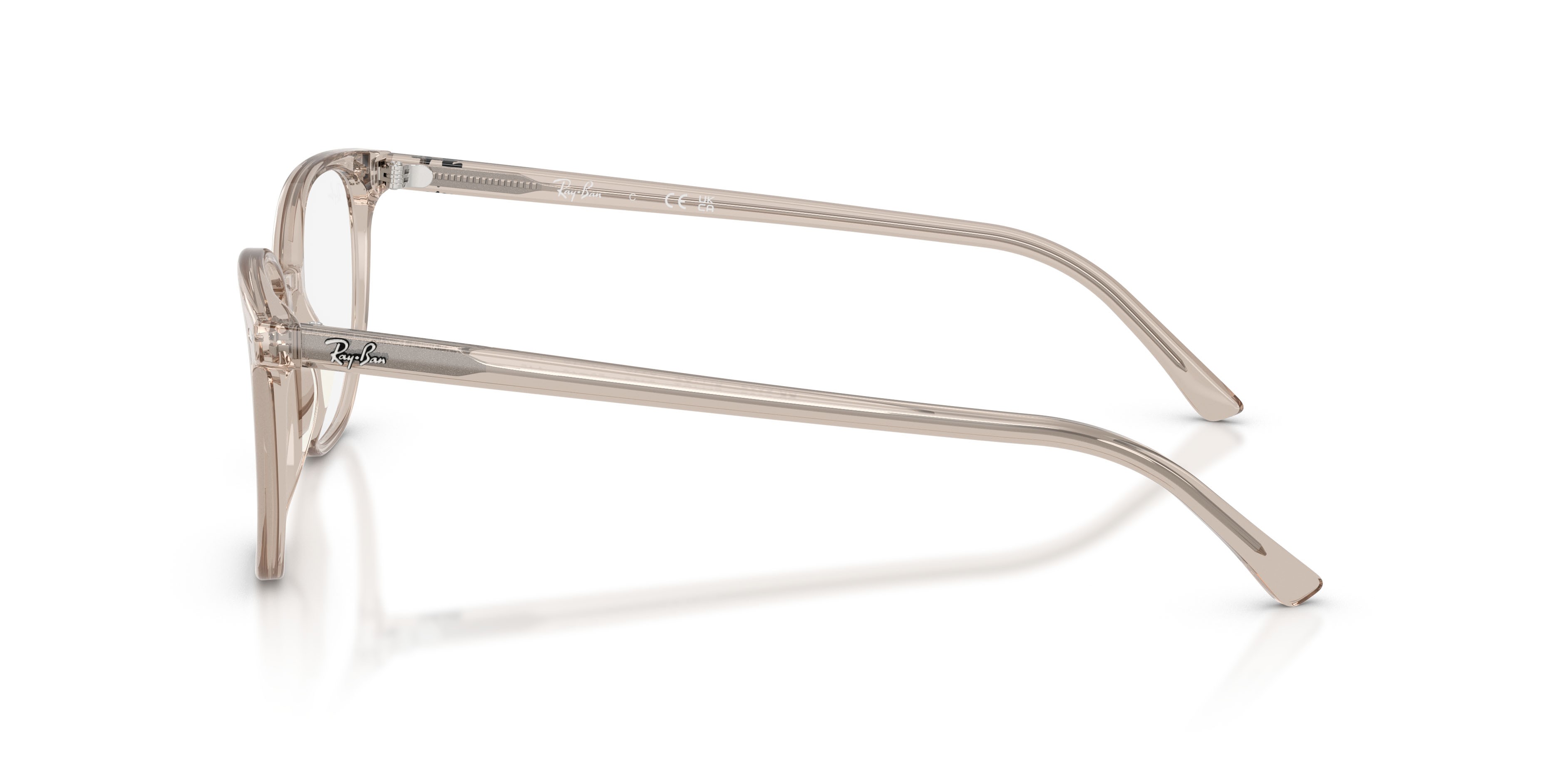 Occhiali da vista Ray-Ban Elliot RX 5397 (8449) - RB 5397 8449 colore marrone chiaro trasparente forma irregolare lenti trasparente