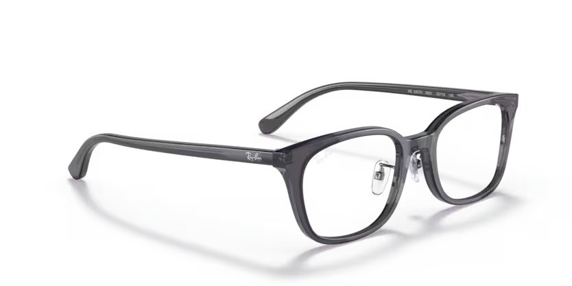 Eyeglasses Ray-Ban RX 5407D (5920) - RB 5407D 5920 color grigio scuro trasparente shape square lenses lente demo