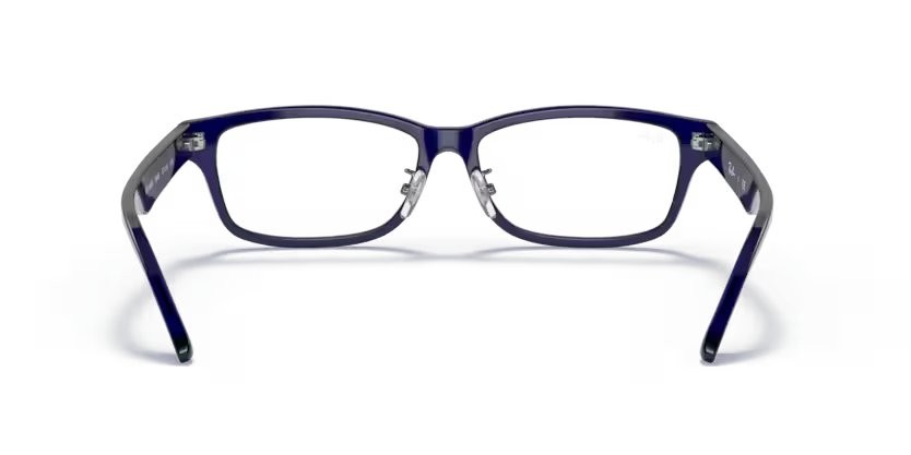 Eyeglasses Ray-Ban RX 5408D (5986) - RB 5408D 5986 color blu scuro trasparente shape rectangle lenses lente demo