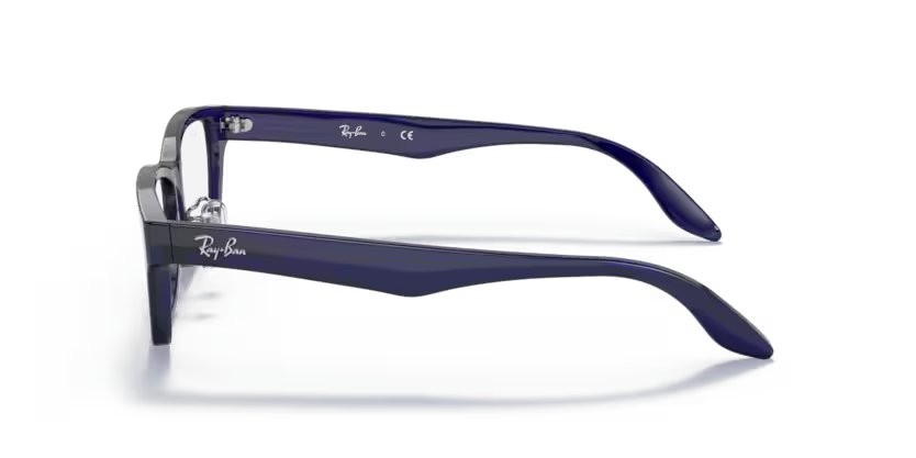 Eyeglasses Ray-Ban RX 5408D (5986) - RB 5408D 5986 color blu scuro trasparente shape rectangle lenses lente demo