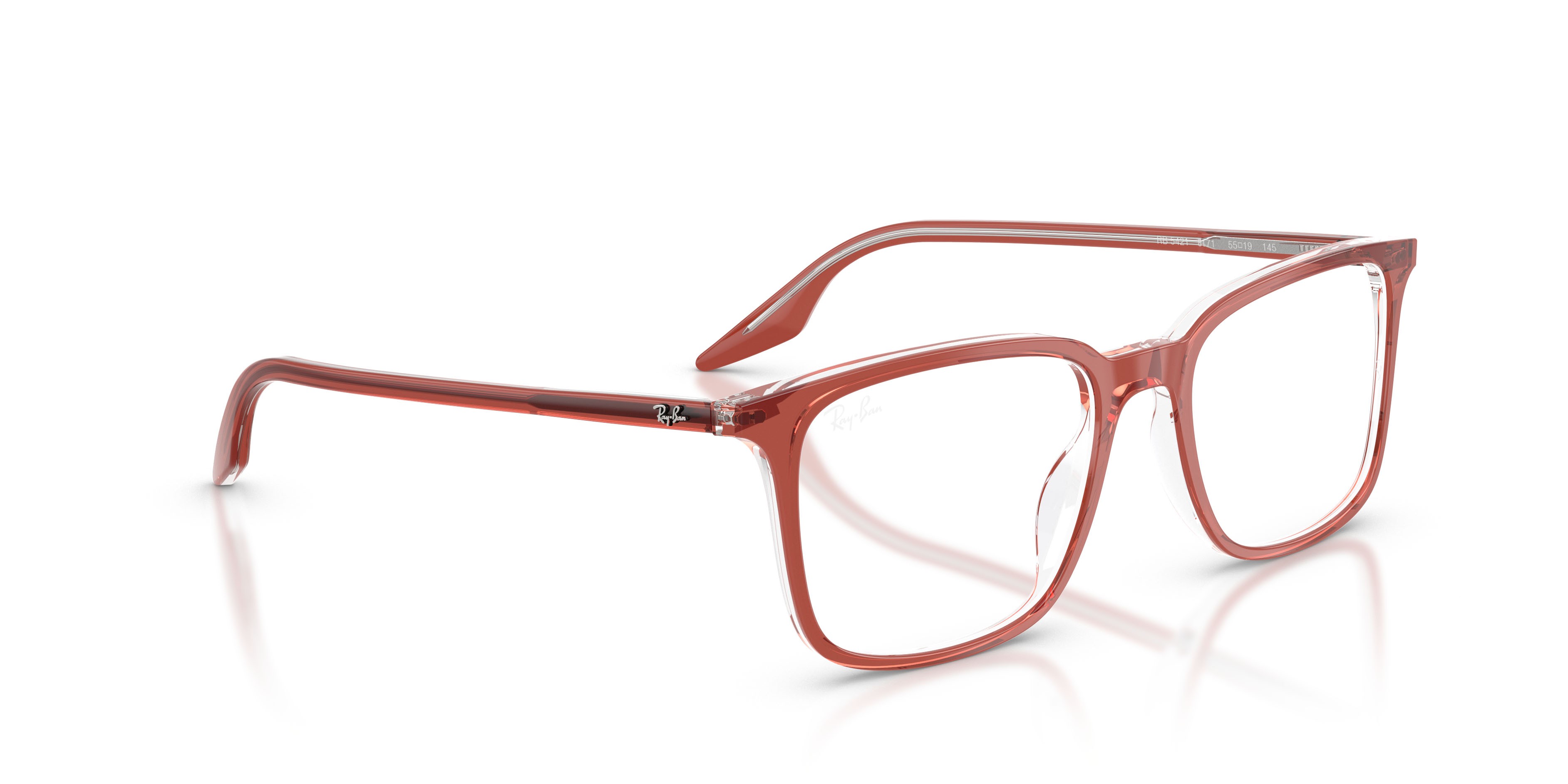 Eyeglasses Ray-Ban RX 5421 (8171) - RB 5421 8171 color marrone trasparente shape rectangle lenses trasparente