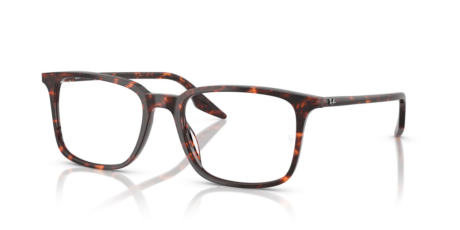 Eyeglasses Ray-Ban RX 5421 (8423) - RB 5421 8423 color rosso havana tartarugato shape rectangle lenses trasparente
