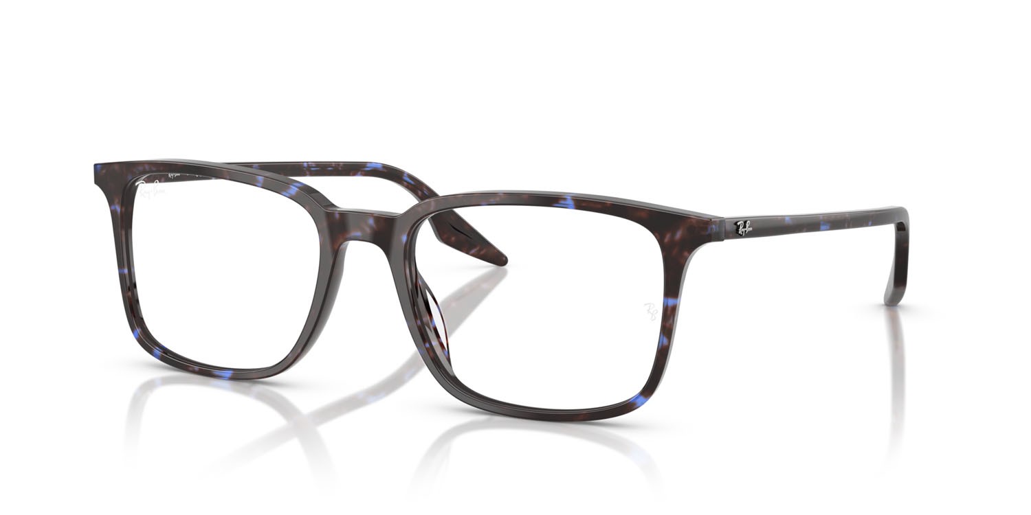 Eyeglasses Ray-Ban RX 5421 (8424) - RB 5421 8424 color havana blu tartarugato shape rectangle lenses trasparente