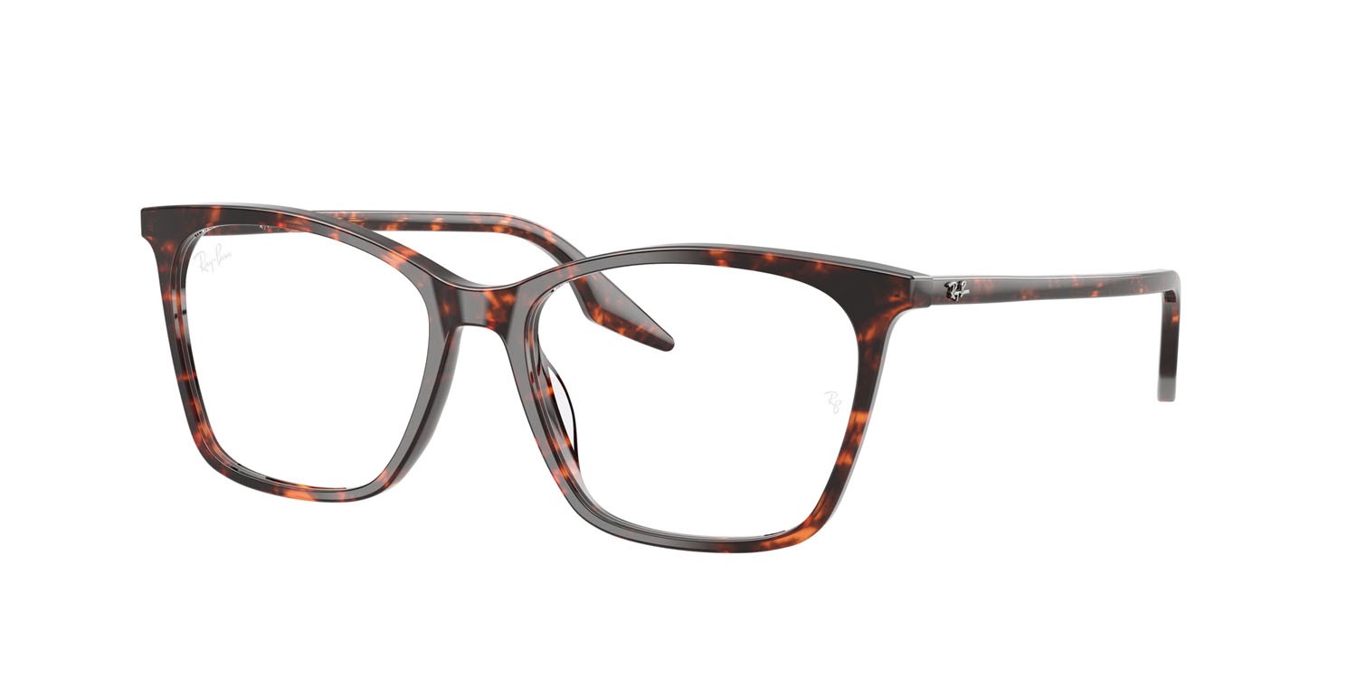 Eyeglasses Ray-Ban RX 5422 (8423) - RB 5422 8423 color rosso havana tartarugato shape cat eye lenses trasparente
