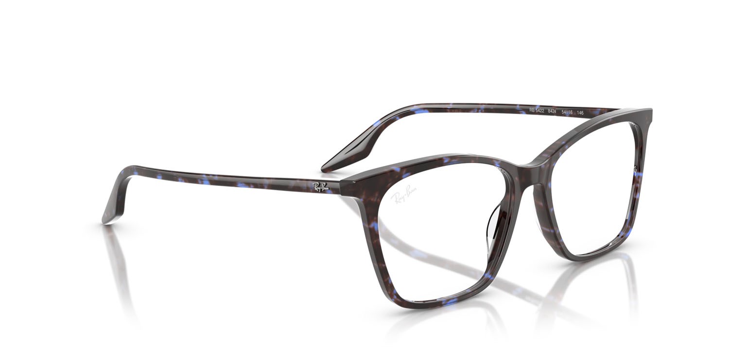 Eyeglasses Ray-Ban RX 5422 (8424) - RB 5422 8424 color havana blu tartarugato shape cat eye lenses trasparente