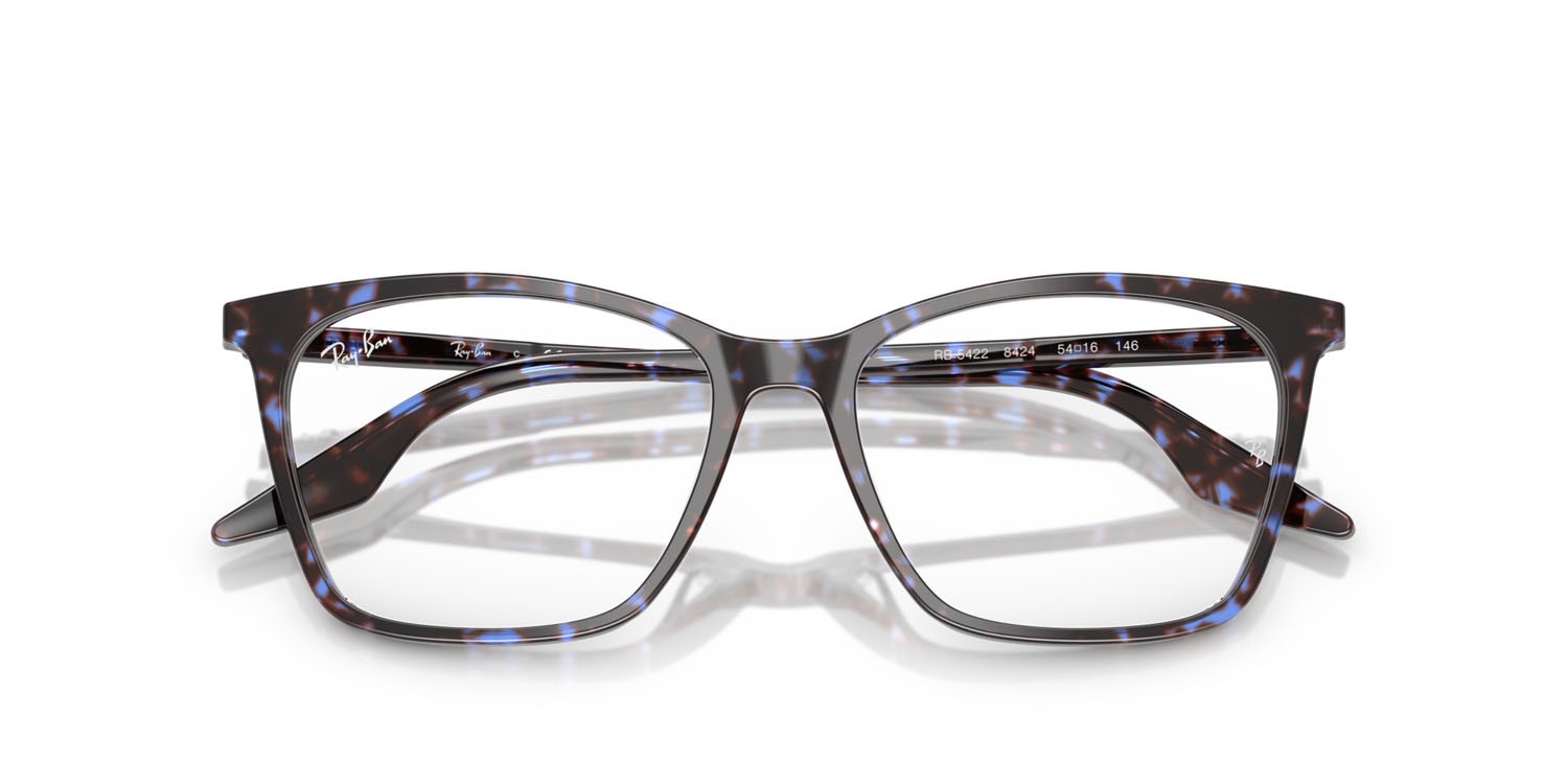 Eyeglasses Ray-Ban RX 5422 (8424) - RB 5422 8424 color havana blu tartarugato shape cat eye lenses trasparente