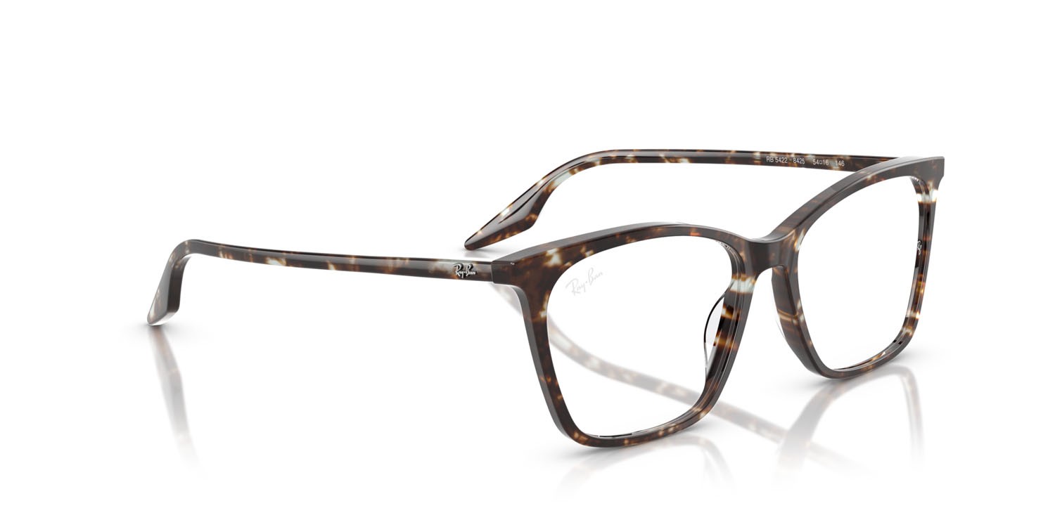 Eyeglasses Ray-Ban RX 5422 (8425) - RB 5422 8425 color giallo havana tartarugato shape cat eye lenses trasparente
